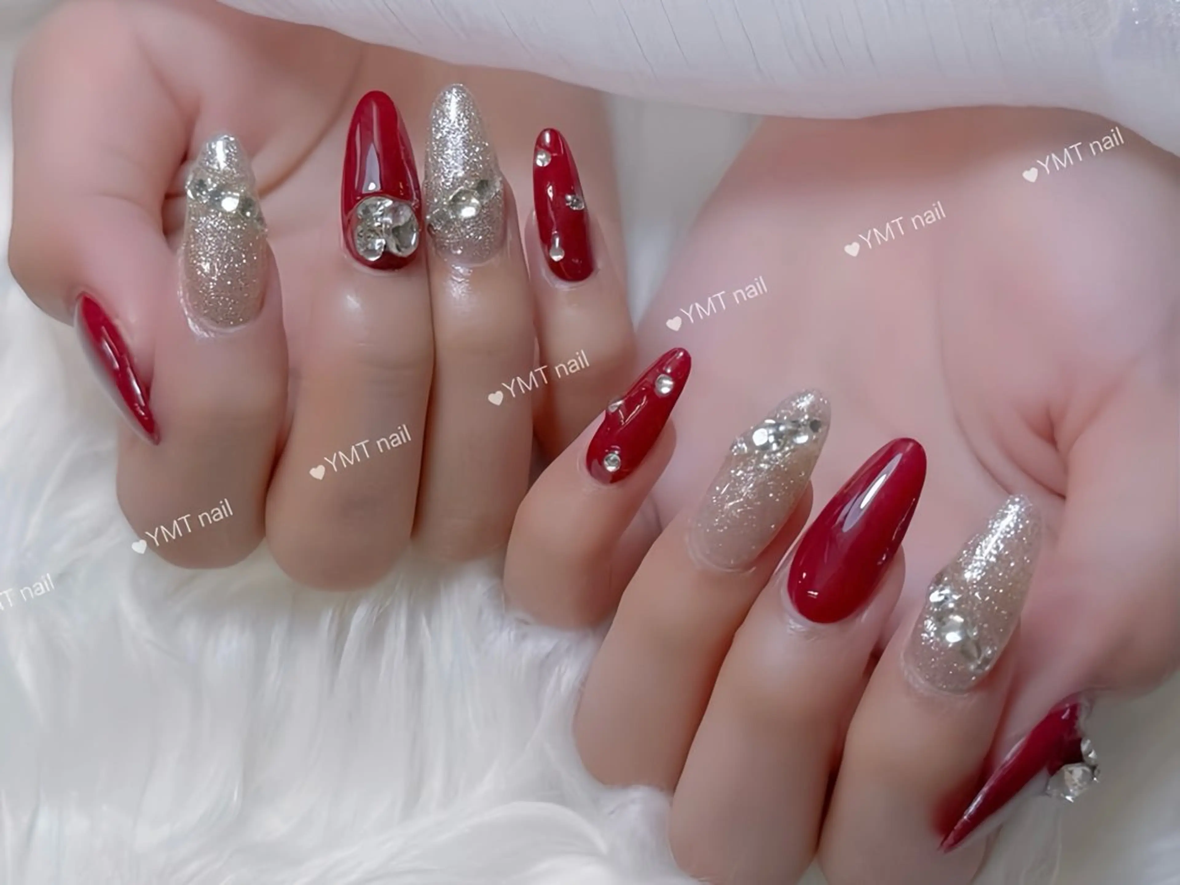 ネイル 長さ出し フットネイル ジェルネイル 韓国ネイル マグネットネイル ハンドネイル YMT． NailStudioのネイルデザイン