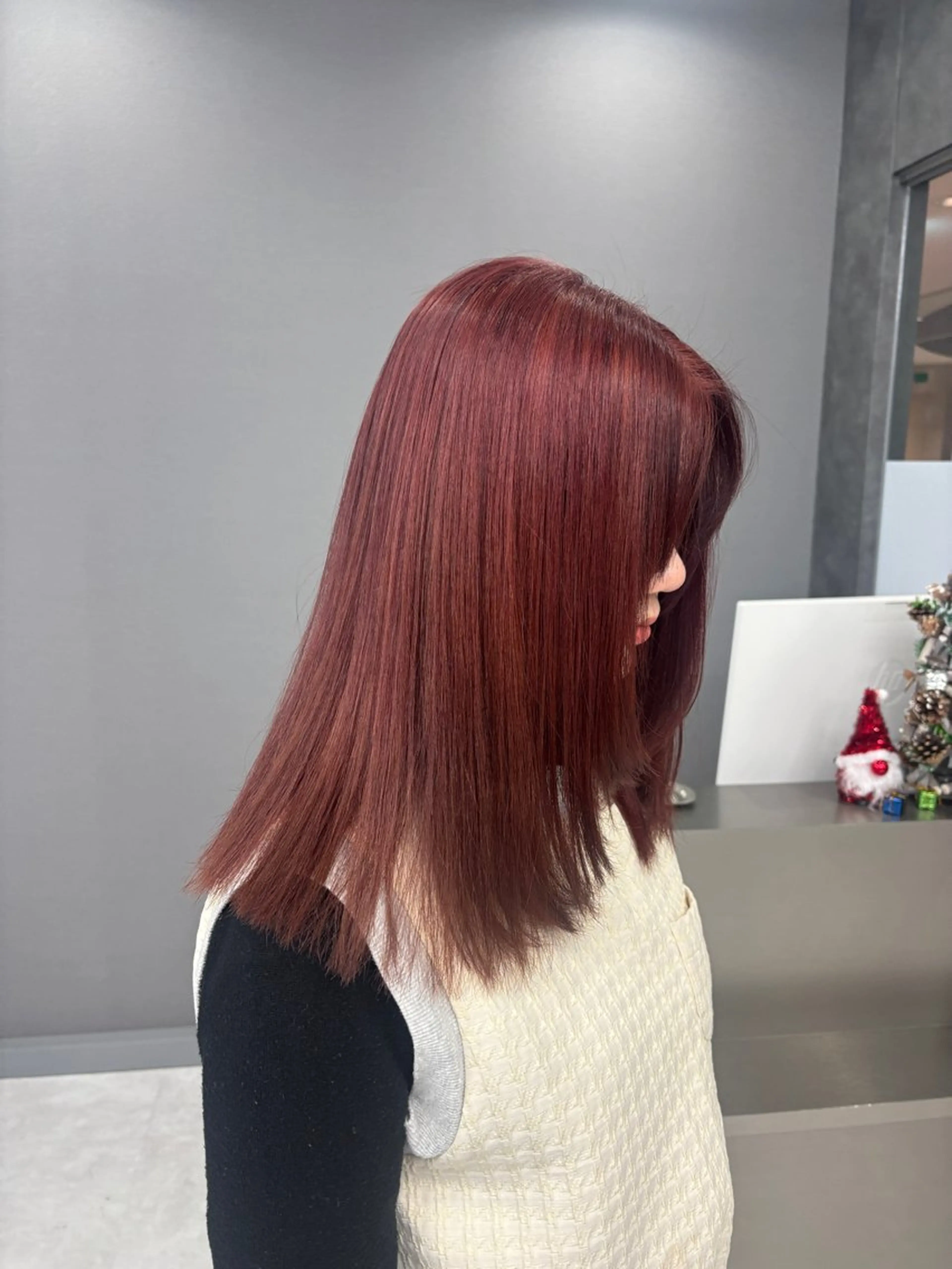 ミディアム カラー ミルクティー/ピンク カラー/ みう🎀のヘアスタイル