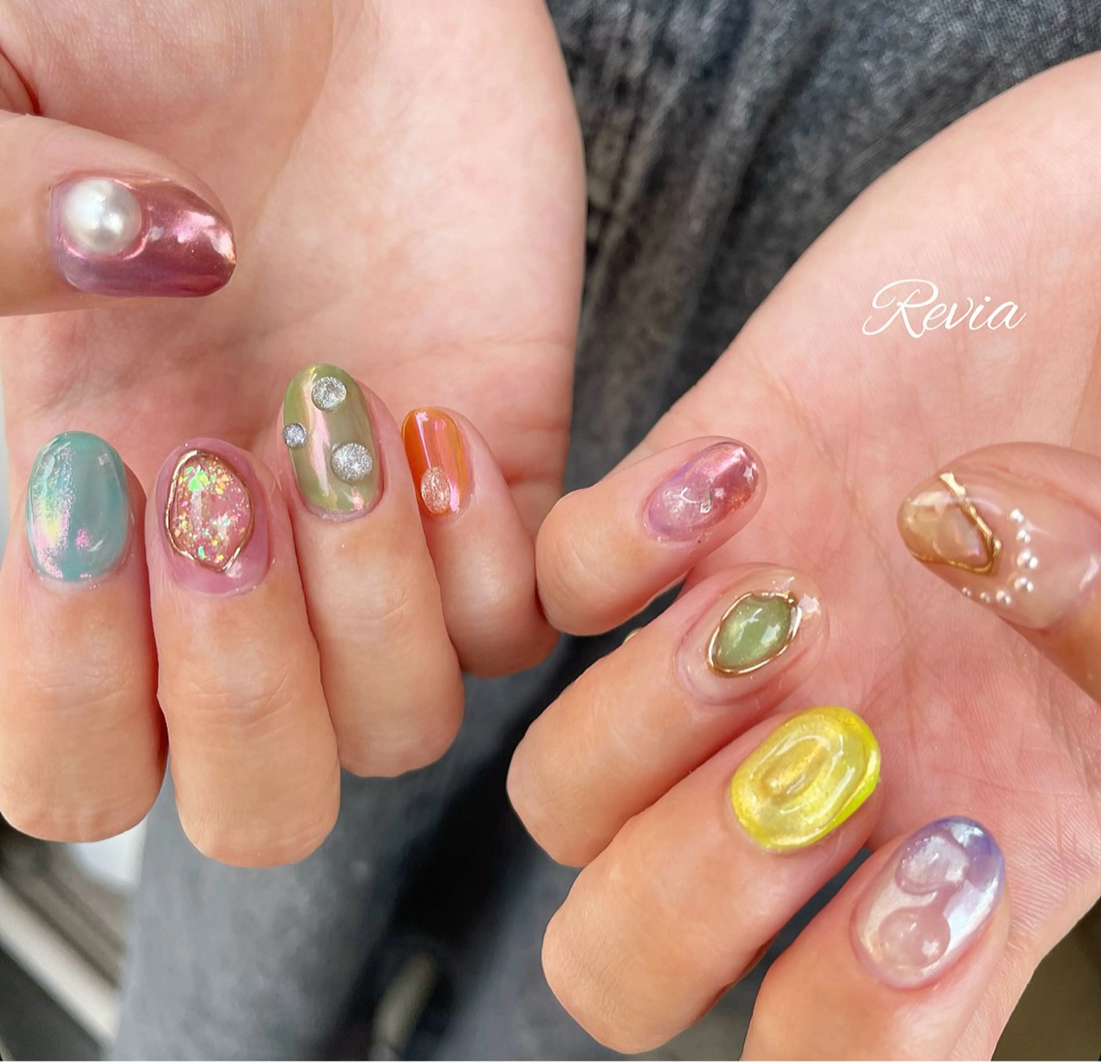 ネイル ハンドネイル revia所属・ERI Nailistのネイルデザイン