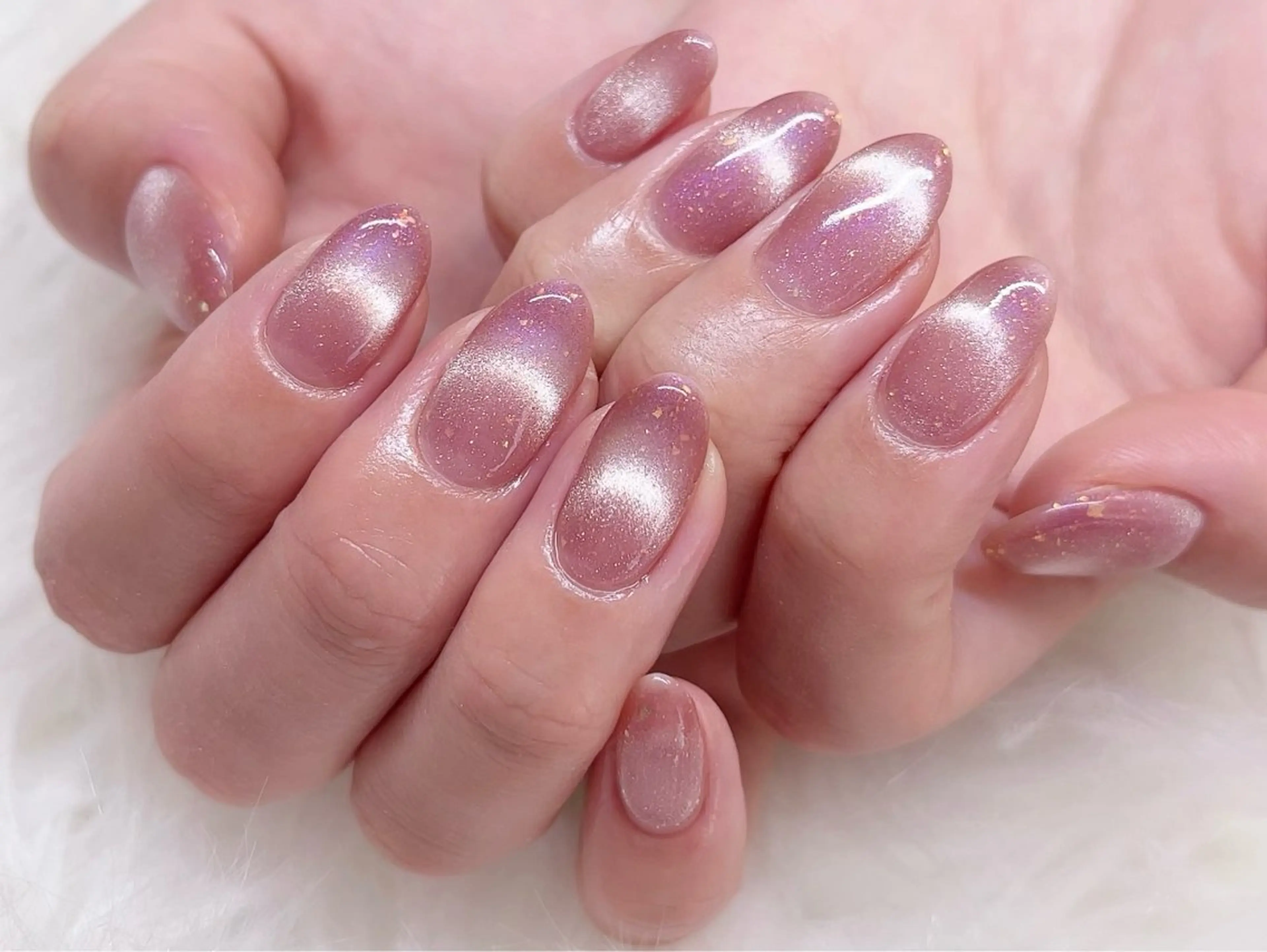 【オフあり・なし共通】マグネットorフラッシュネイル２色まで🦋ワンカラーの写真