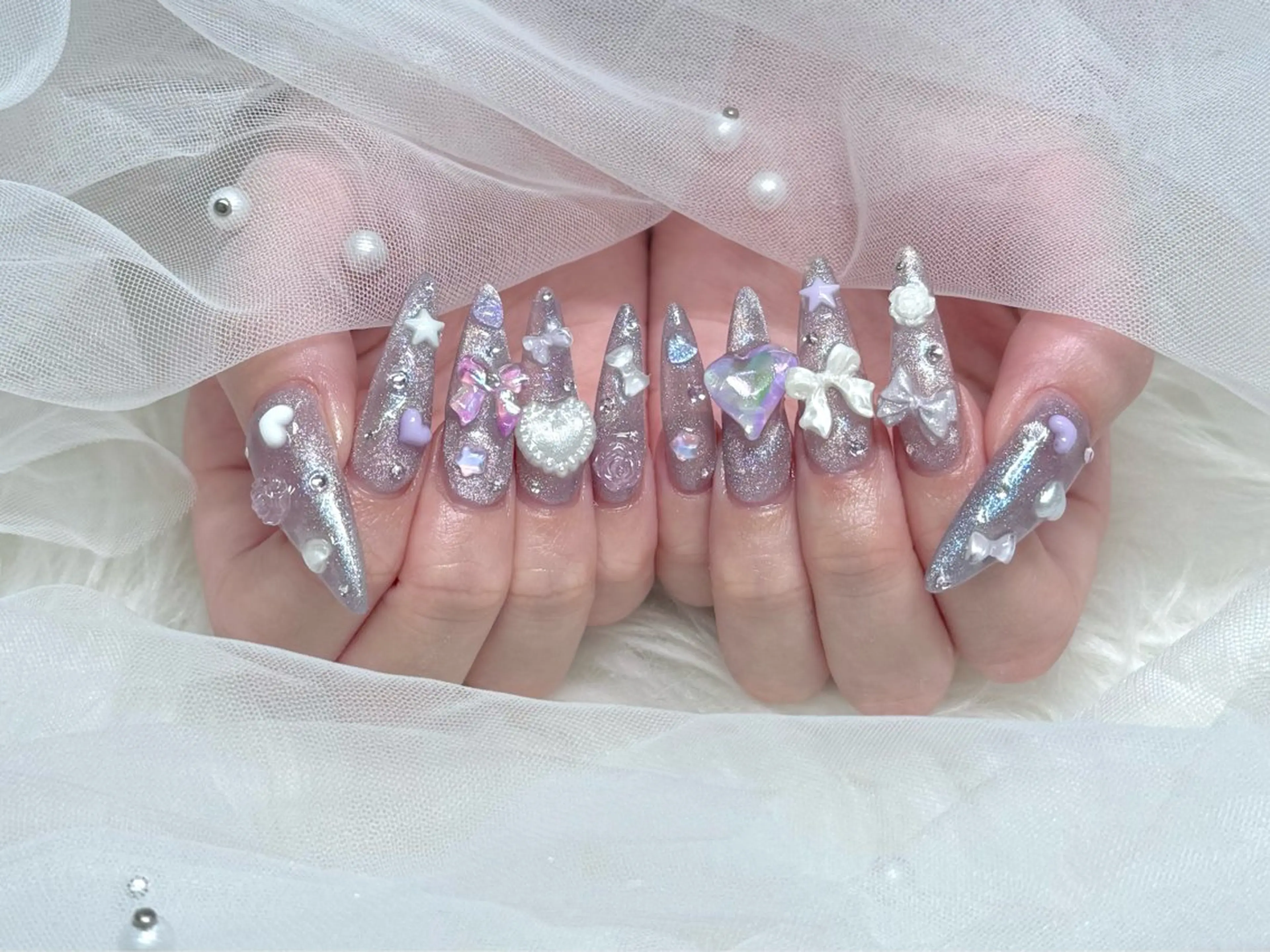 ネイル ロングネイル ハンドネイル 🫧Rio🫧ネイル /渋谷🫧ワンホンのネイルデザイン