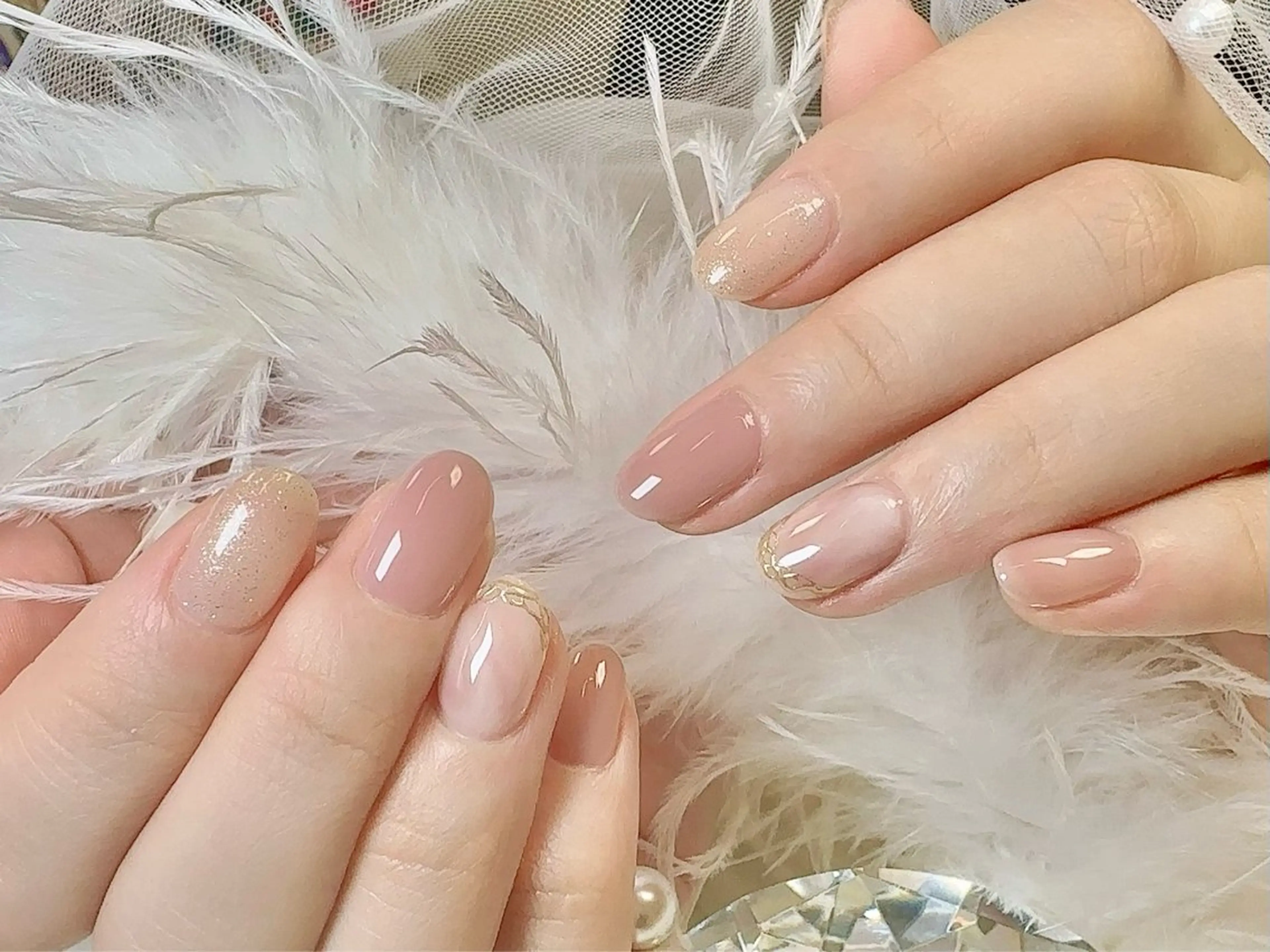 ネイル 韓国ネイル マグネットネイル ニュアンスネイル ワンホンネイル ハンドネイル ハンドケア nail salon Feerieのネイルデザイン