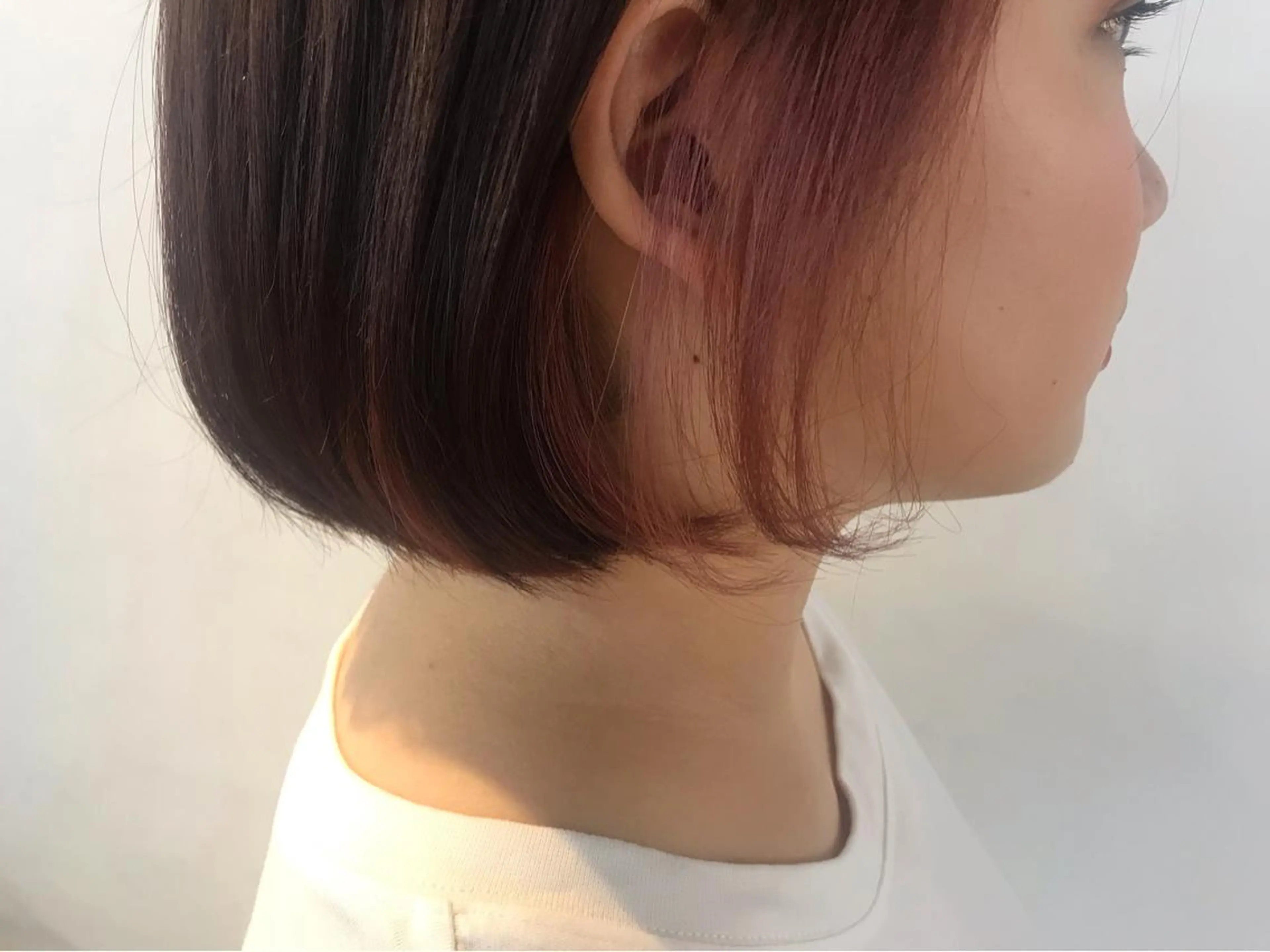 ショート カラー ヘアアレンジ 切りっぱなしボブ インナーカラー ボブ stylist/蛯谷 珠里のヘアスタイル