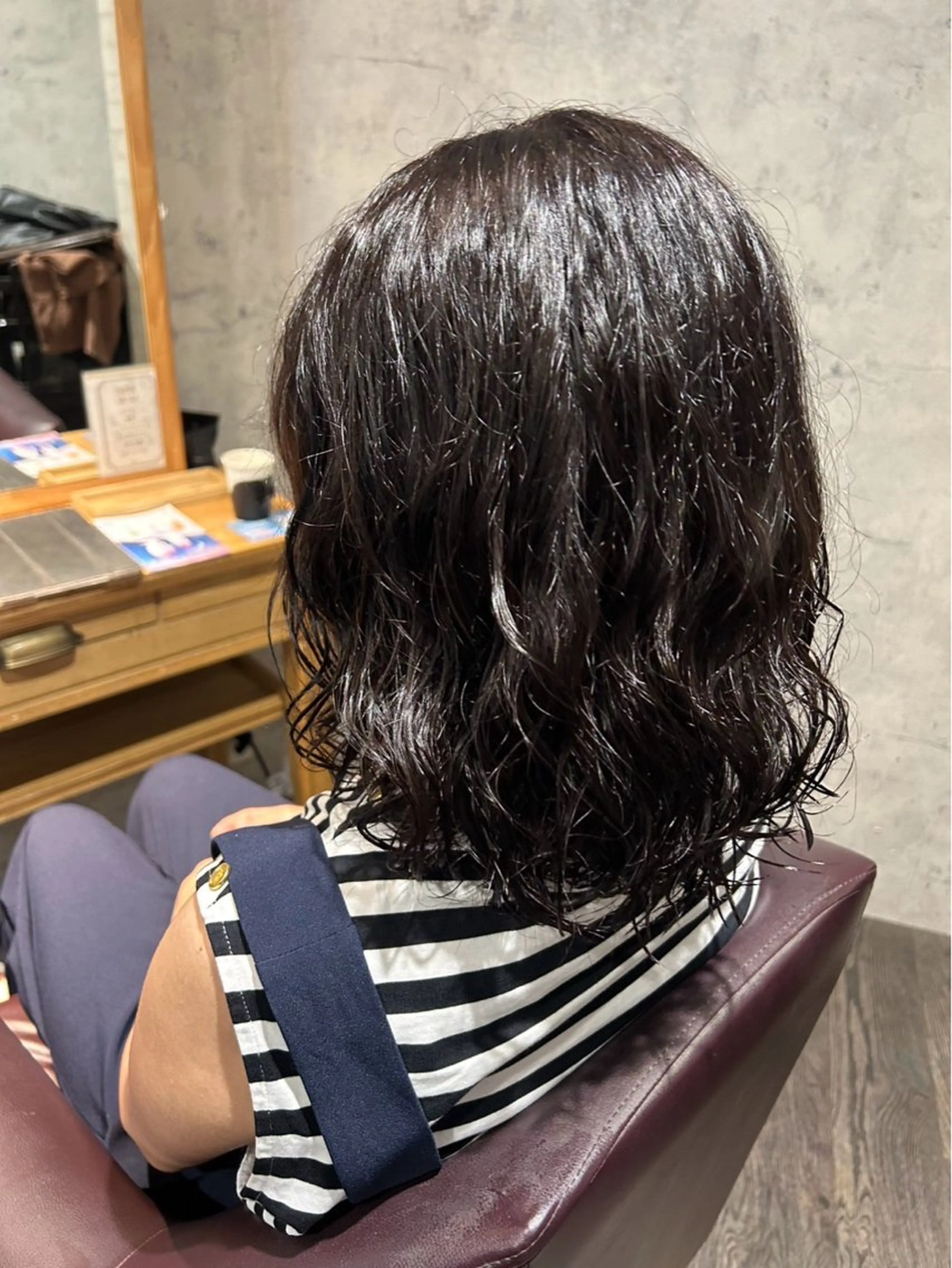 ミディアム パーマ ブリーチ/アレンジ/ 19歳/新宿/アリルのヘアスタイル