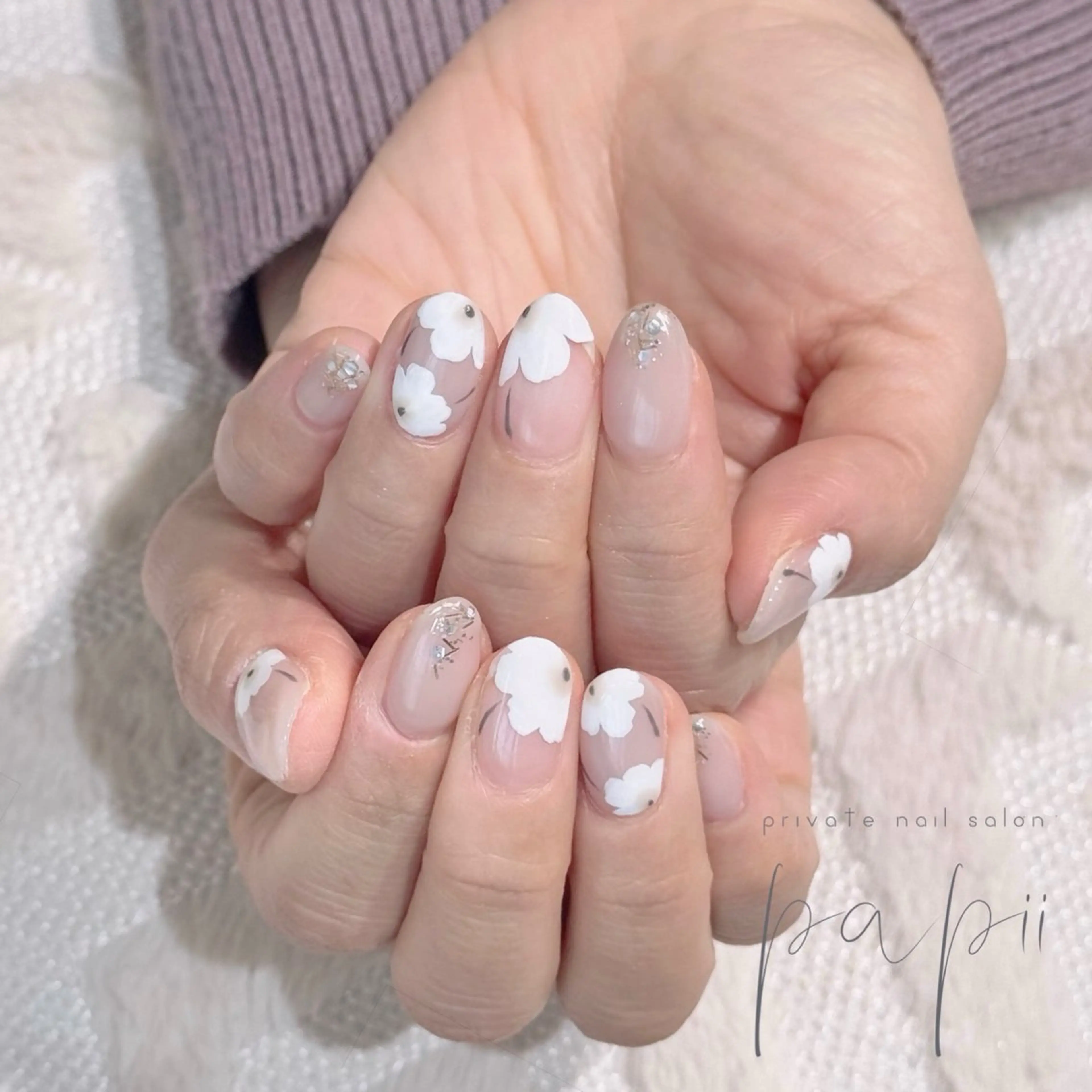 ネイル シンプルネイル ハンドネイル private nail salon papii所属・papii☆ kurodaのネイルデザイン
