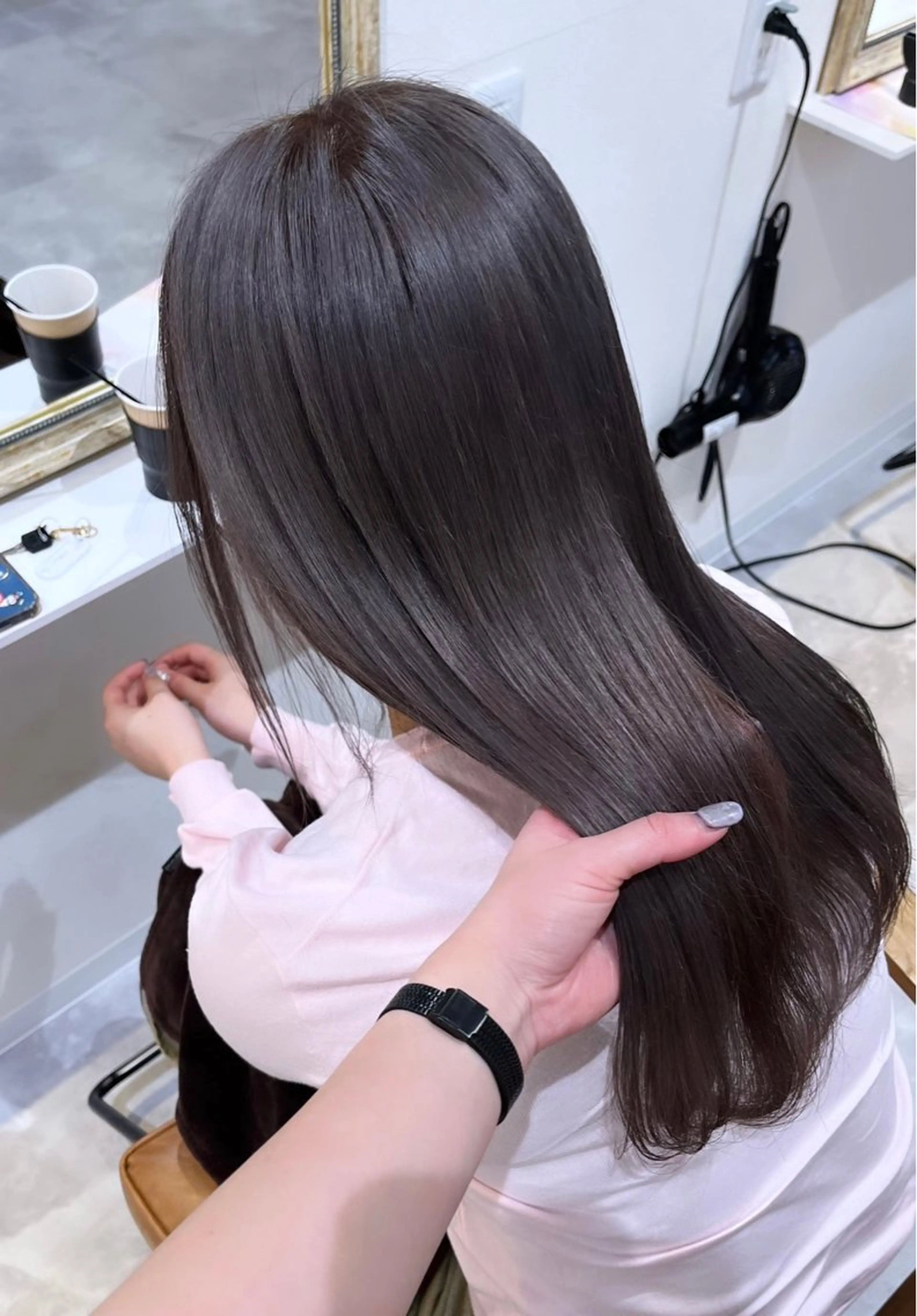 セミロング カラー ヘアカラー トリートメント 梅田/髪質改善カラー ❄︎ mikiのヘアスタイル