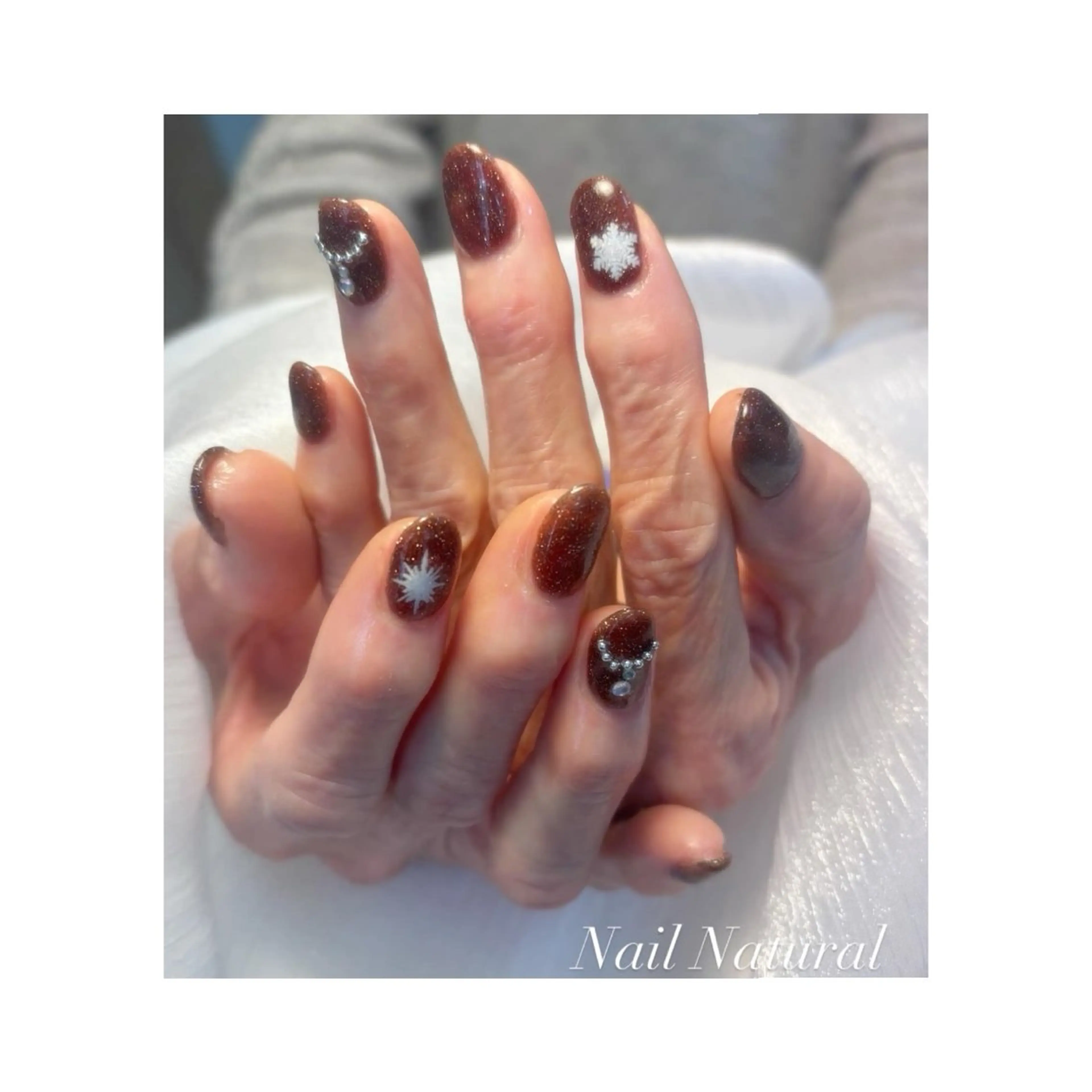 ネイル フラッシュネイル フットネイル フレンチネイル ジェルネイル ガラスフレンチ ハンドネイル Nail salon Natulalのネイルデザイン