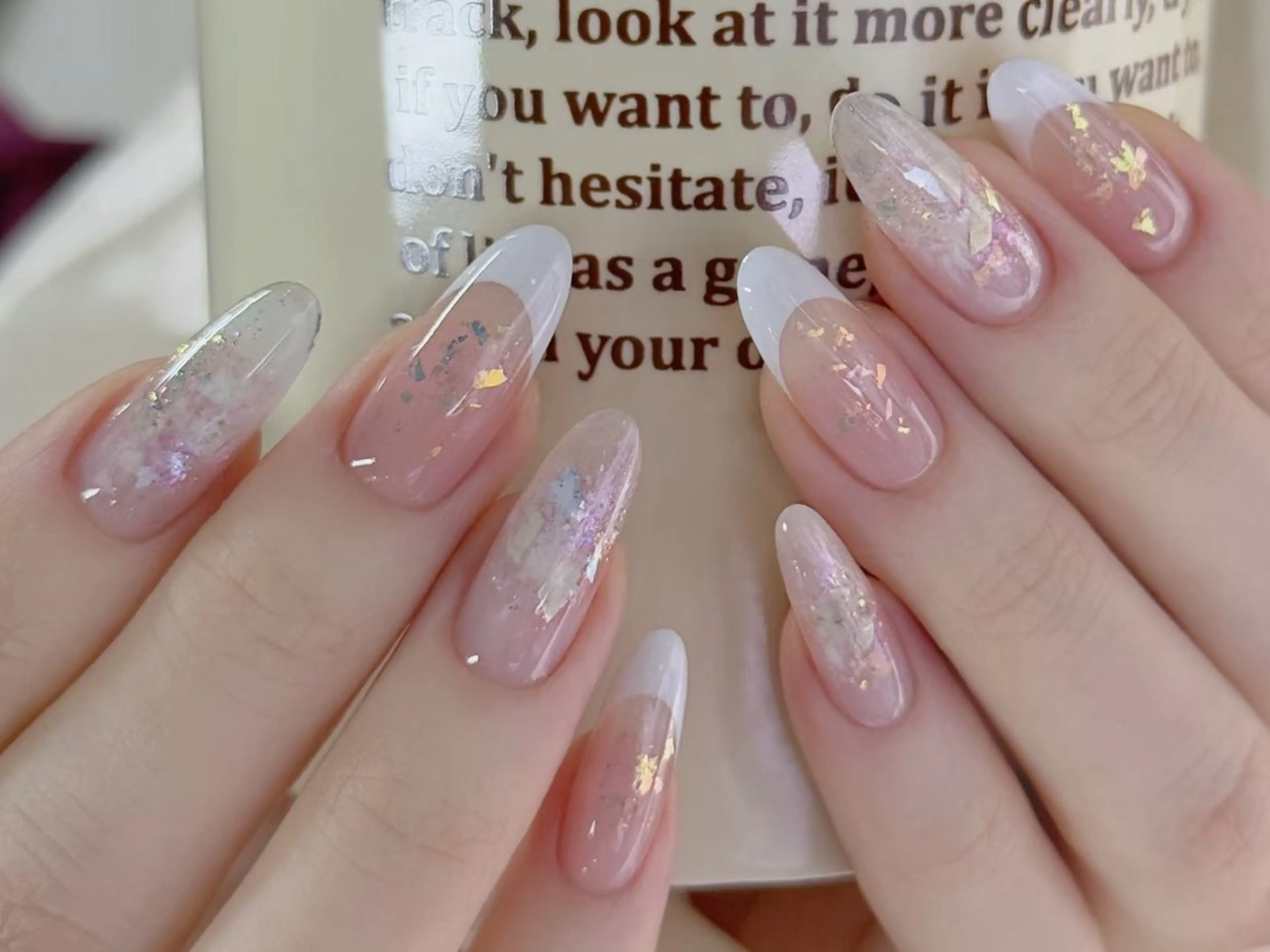 ネイル 長さ出し フットネイル フレンチネイル ジェルネイル ガラスフレンチ More Glam Nailsalon 大宮東口店 ～韓国ネイル・ワンホンネイル・スカルプネイル～所属・大宮 愛のネイルデザイン