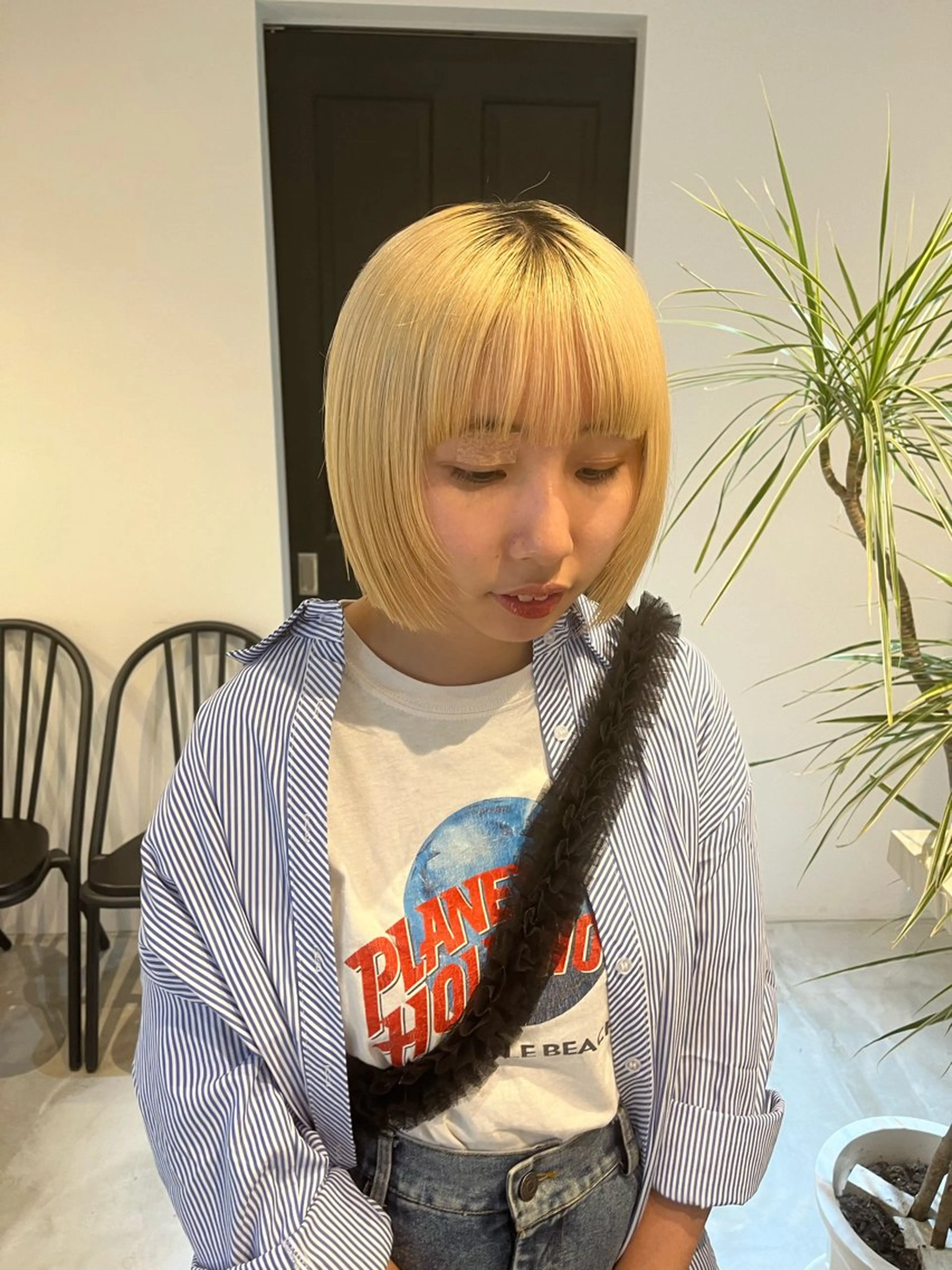 ショート レイヤーカット ALLYS 渋谷店所属・最高級の艶のある カラーmei🎨のヘアスタイル