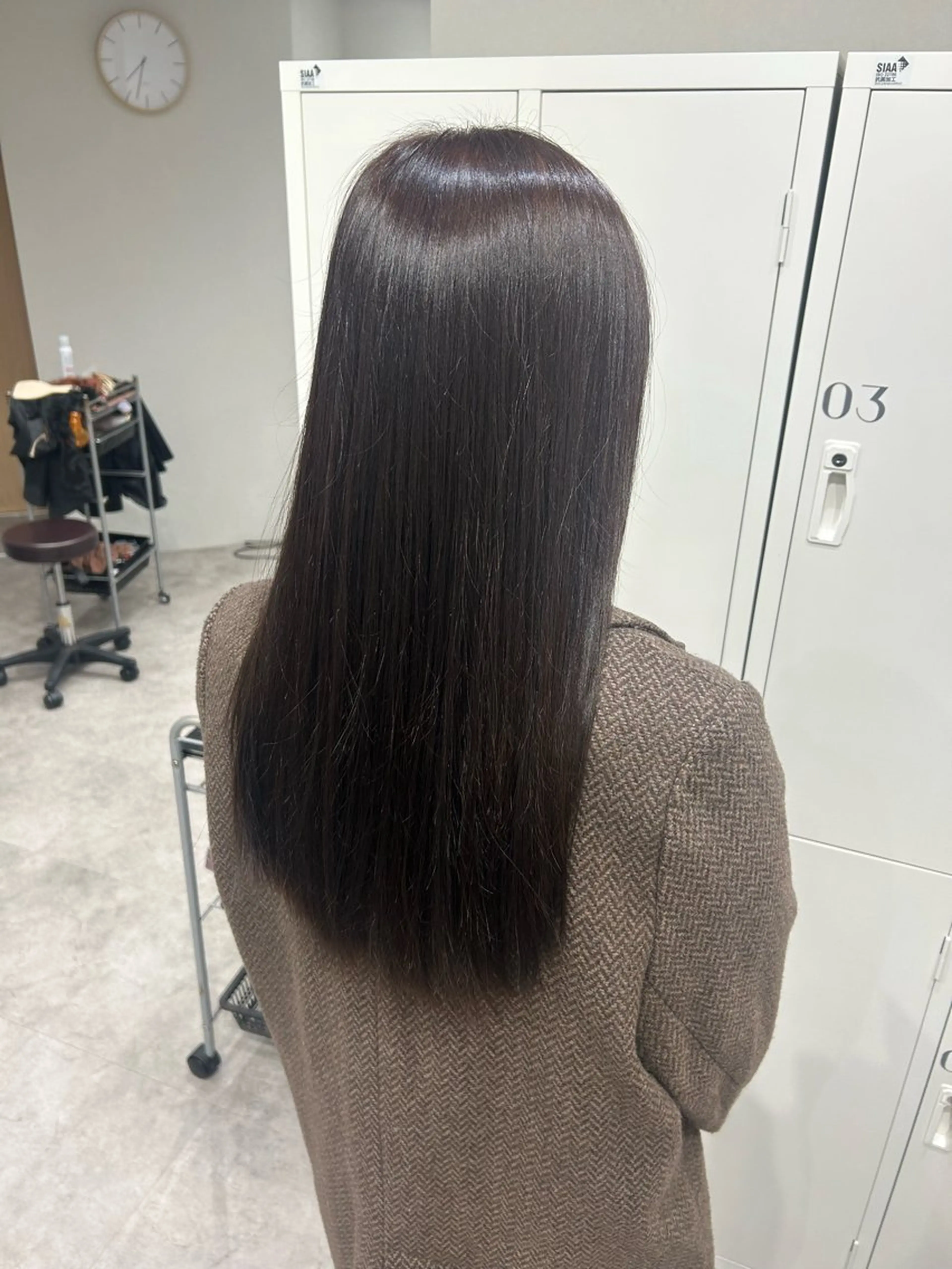 セミロング カラー ヘアアレンジ ブラウンカラー ラベンダーカラー ラベンダーブラウン ヘアカラー ボブ /ニュアンス/ satomi🧸💖のヘアスタイル