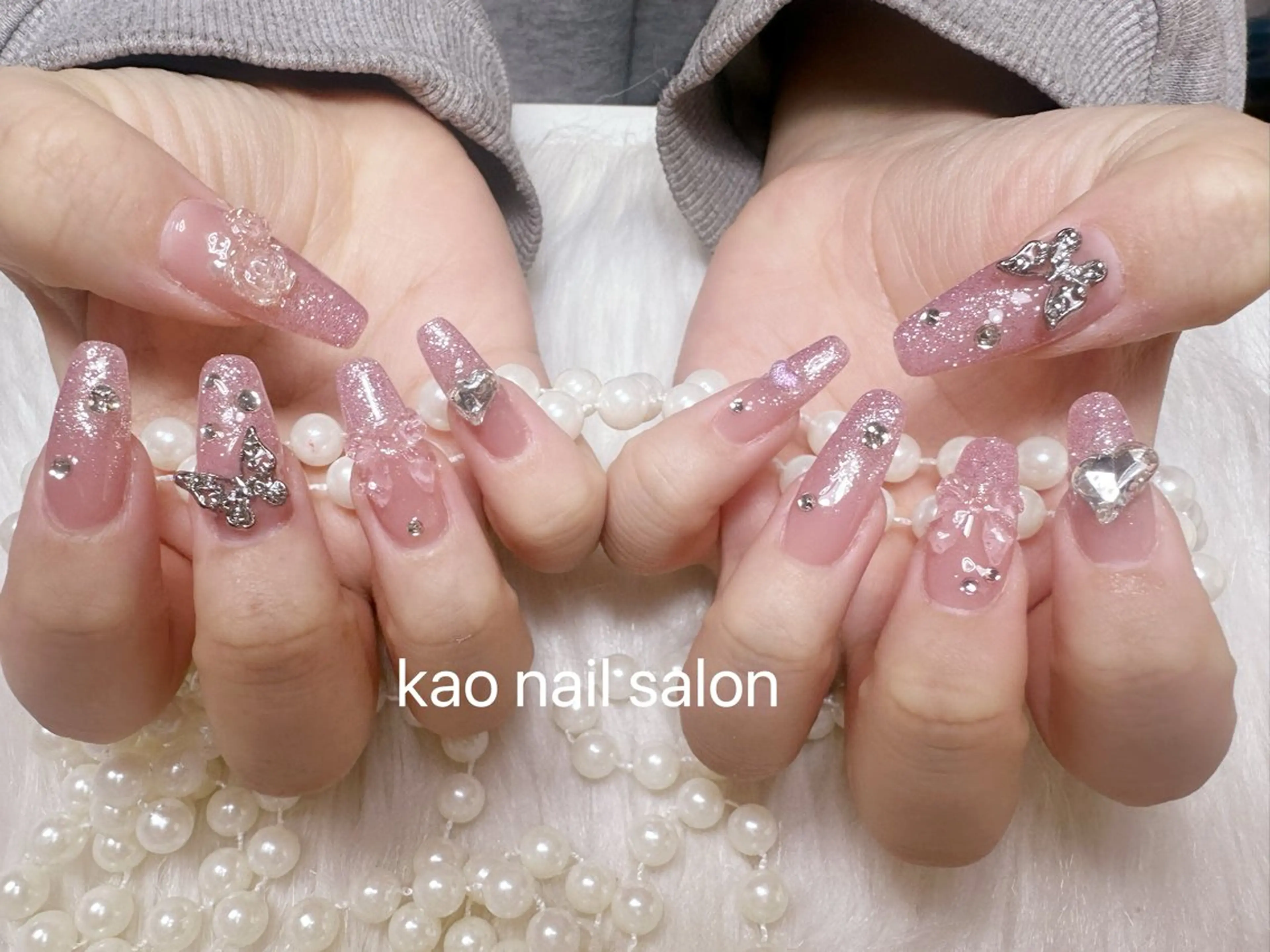 ネイル ハンドネイル kao nail マグネット/長さだしのネイルデザイン