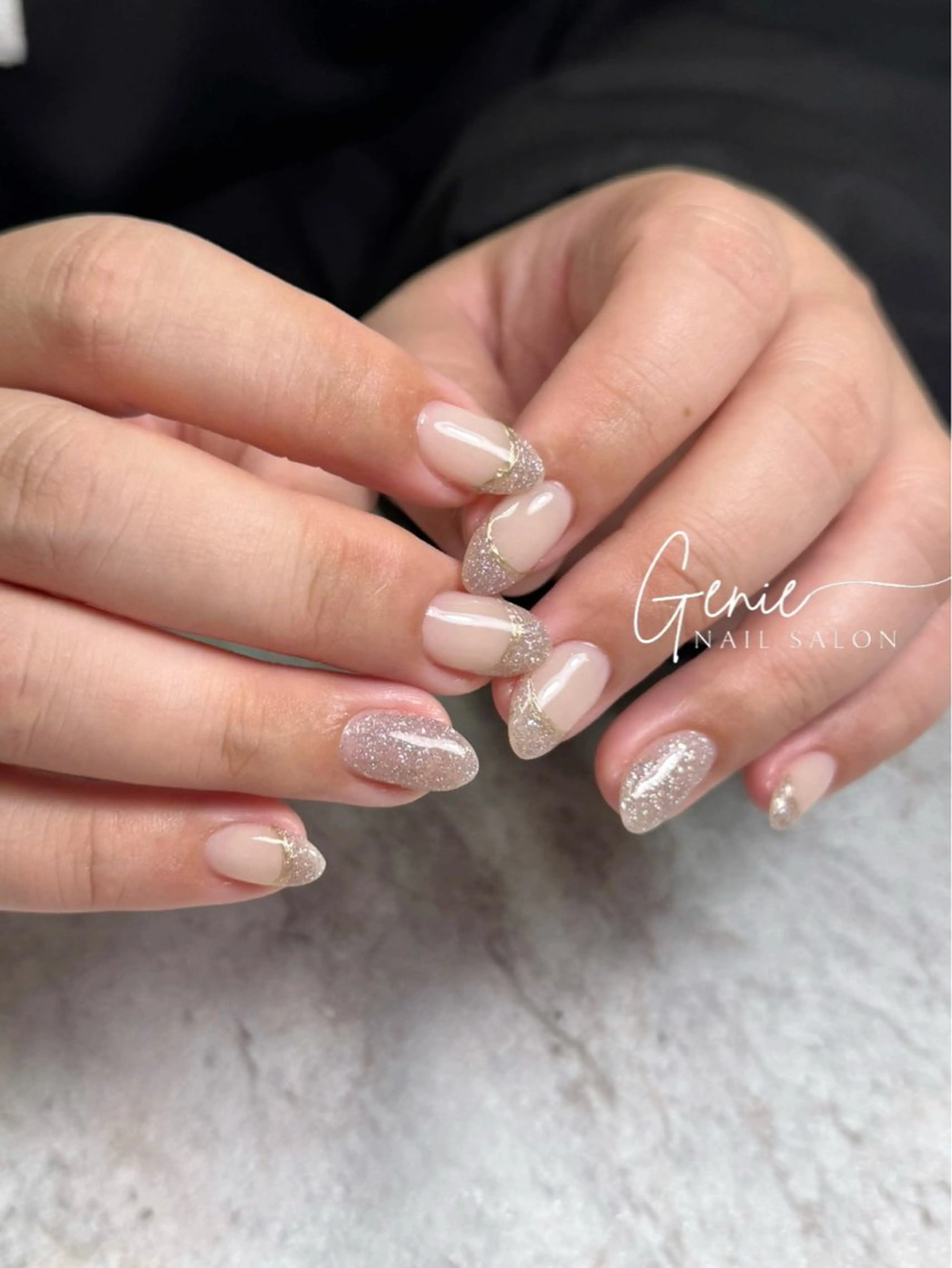 ネイル フラッシュネイル フレンチネイル ハンドネイル Nail salon Genie所属・Nail salon Genieのネイルデザイン