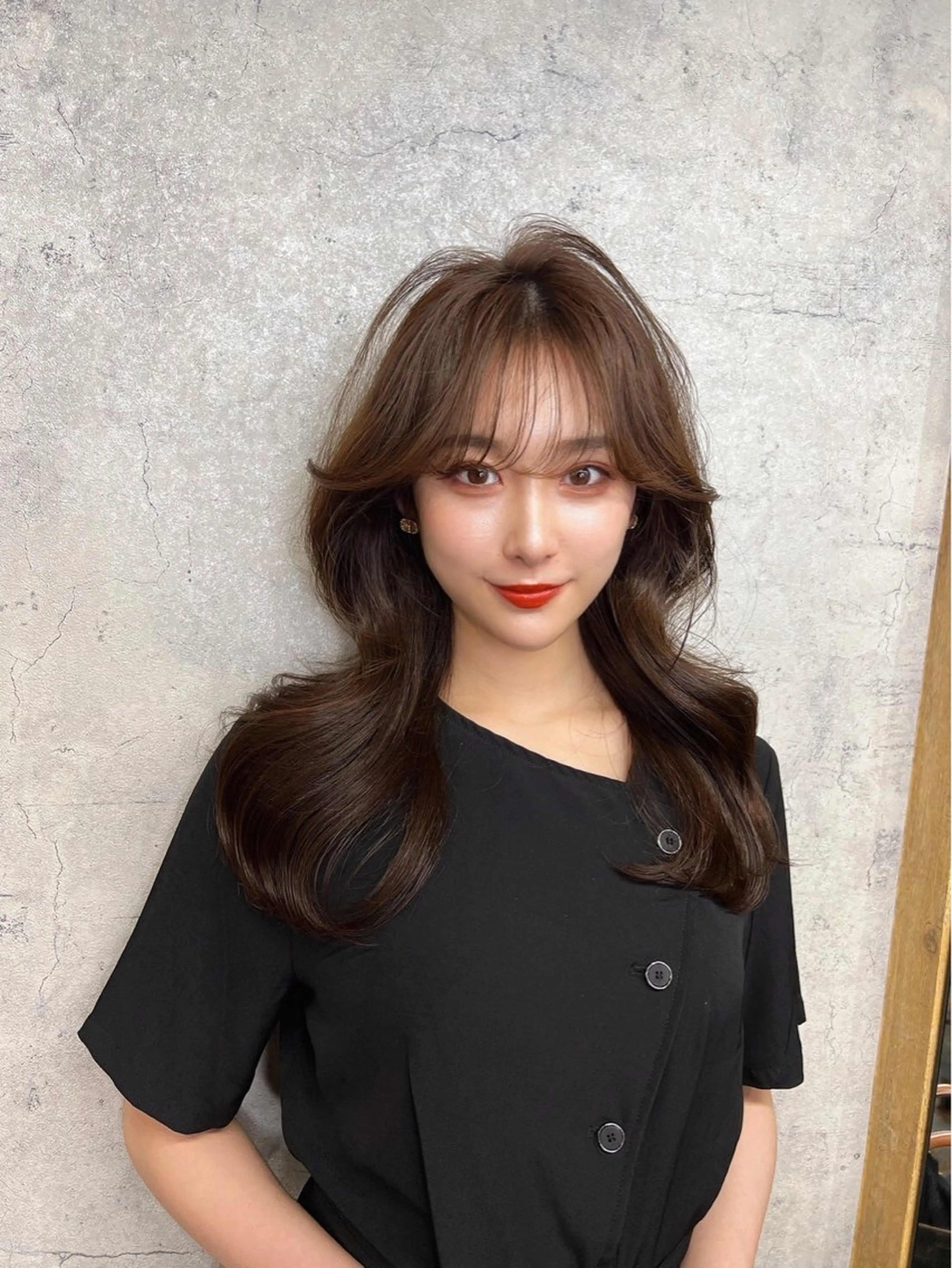 ロング カラー パーマ ヘアアレンジ foi. フォワ所属・🇰🇷韓国トレンド ヘア🇰🇷高田のヘアスタイル