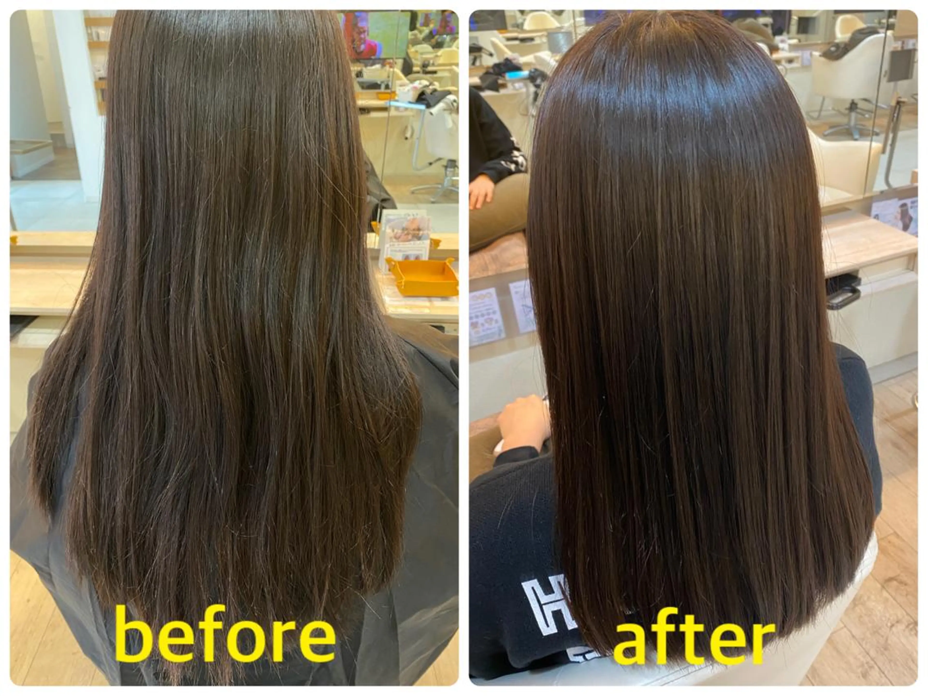 『ミニモ学割』カット+髪質改善縮毛矯正+トリートメントの写真