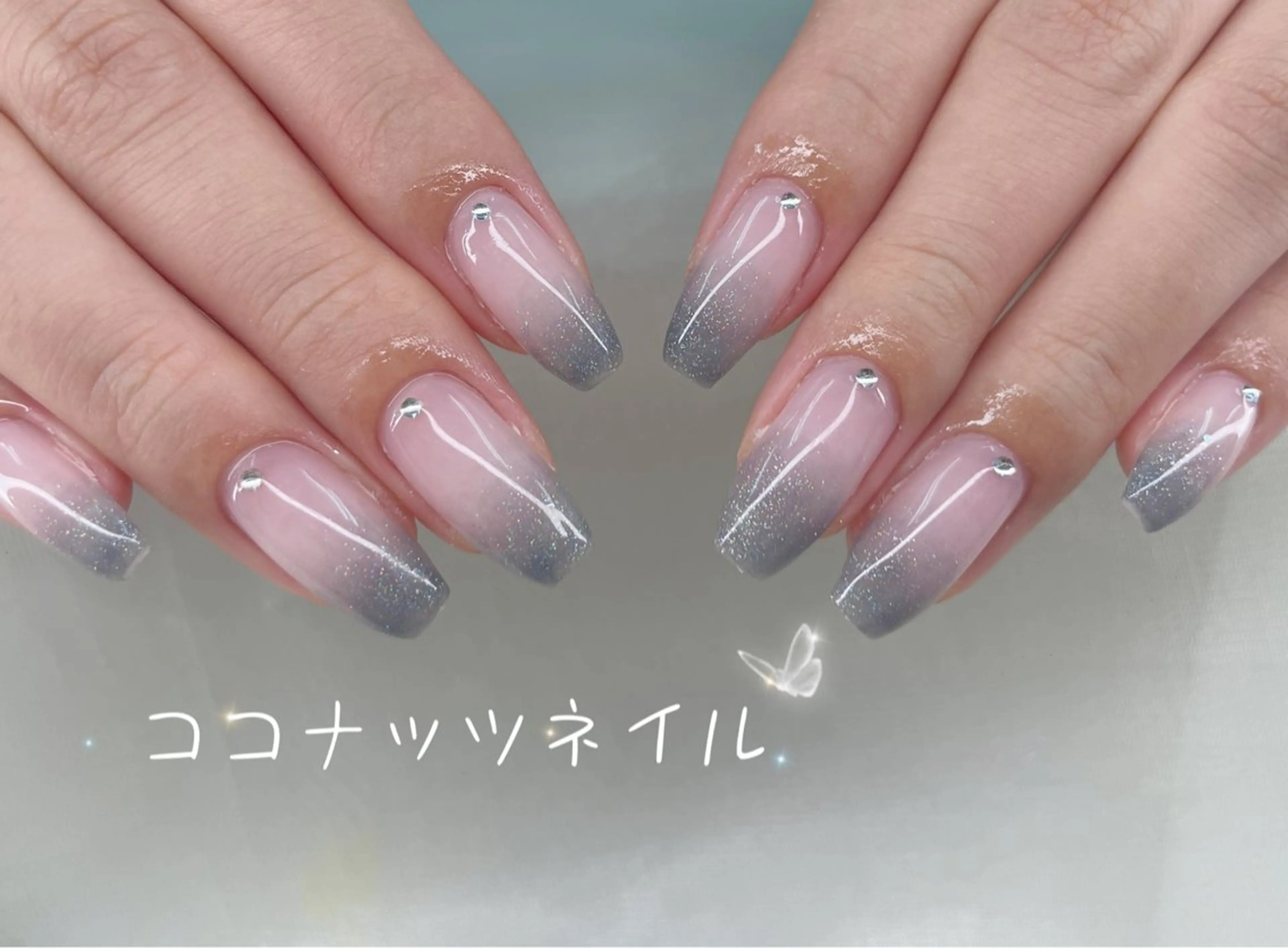 ネイル べっ甲ネイル フレンチネイル キラキラネイル マグネットネイル 大理石ネイル(マーブル) ハンドネイル 神田 ココナッツのネイルデザイン