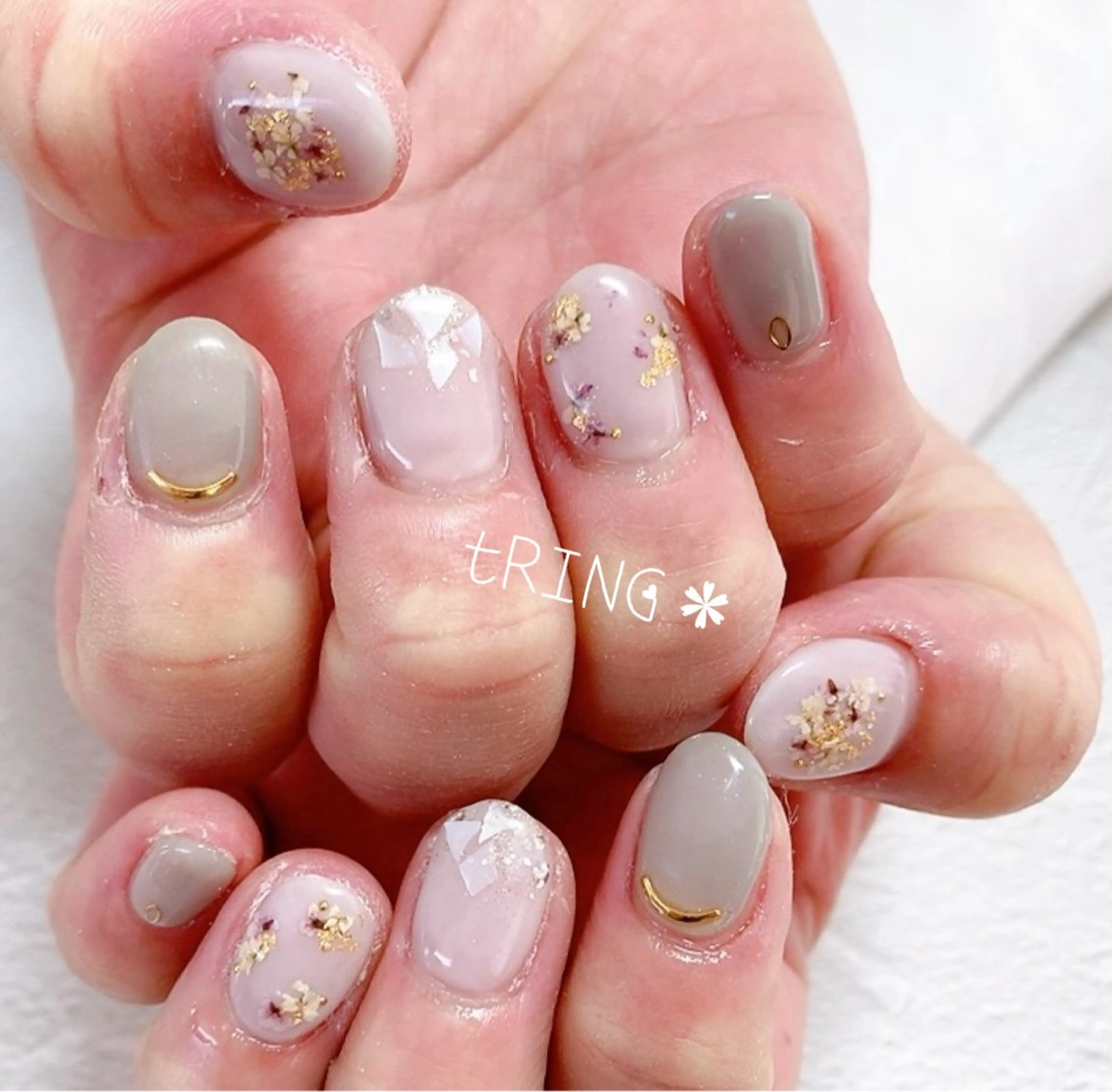 ネイル ハンドネイル tRING＊ しいの木台のネイルデザイン