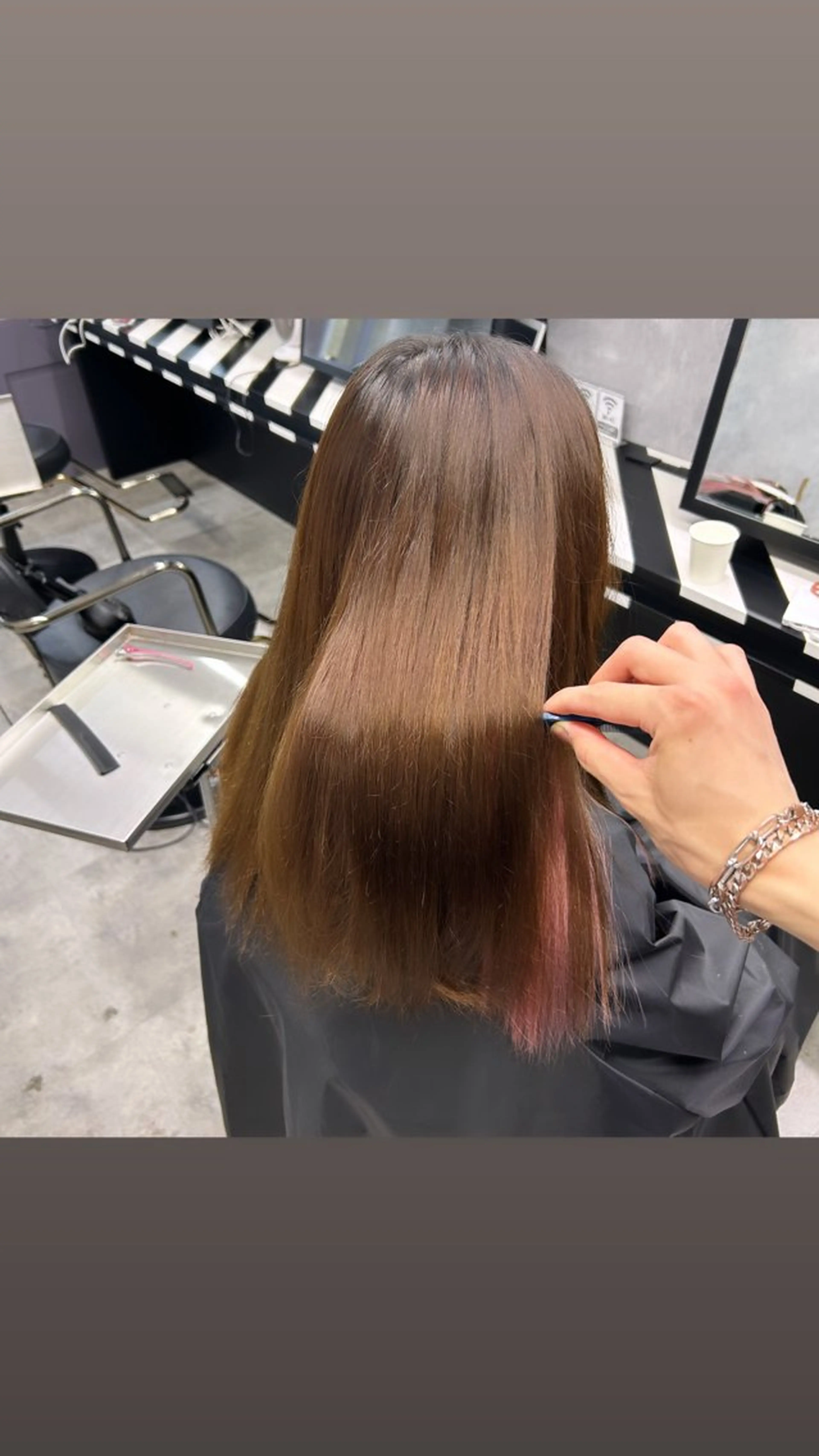 セミロング 髪質改善 Hui.所属・縮毛矯正・髪質改善 特化 出納 直起のヘアスタイル