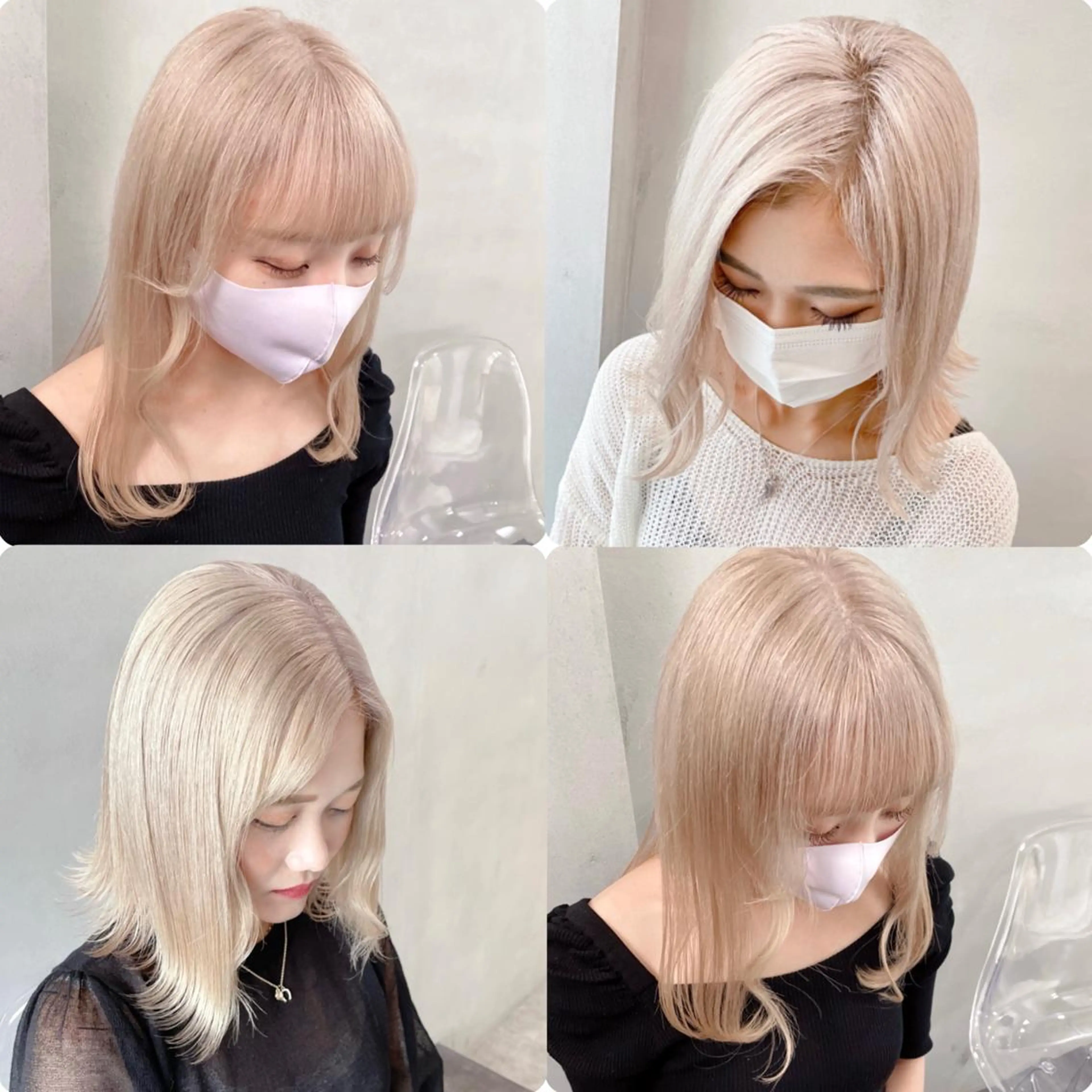 セミロング カラー ハイトーンカラー ヘアカラー トリートメント MiL所属・✨ハイトーン✨ 濱田知孝のヘアスタイル