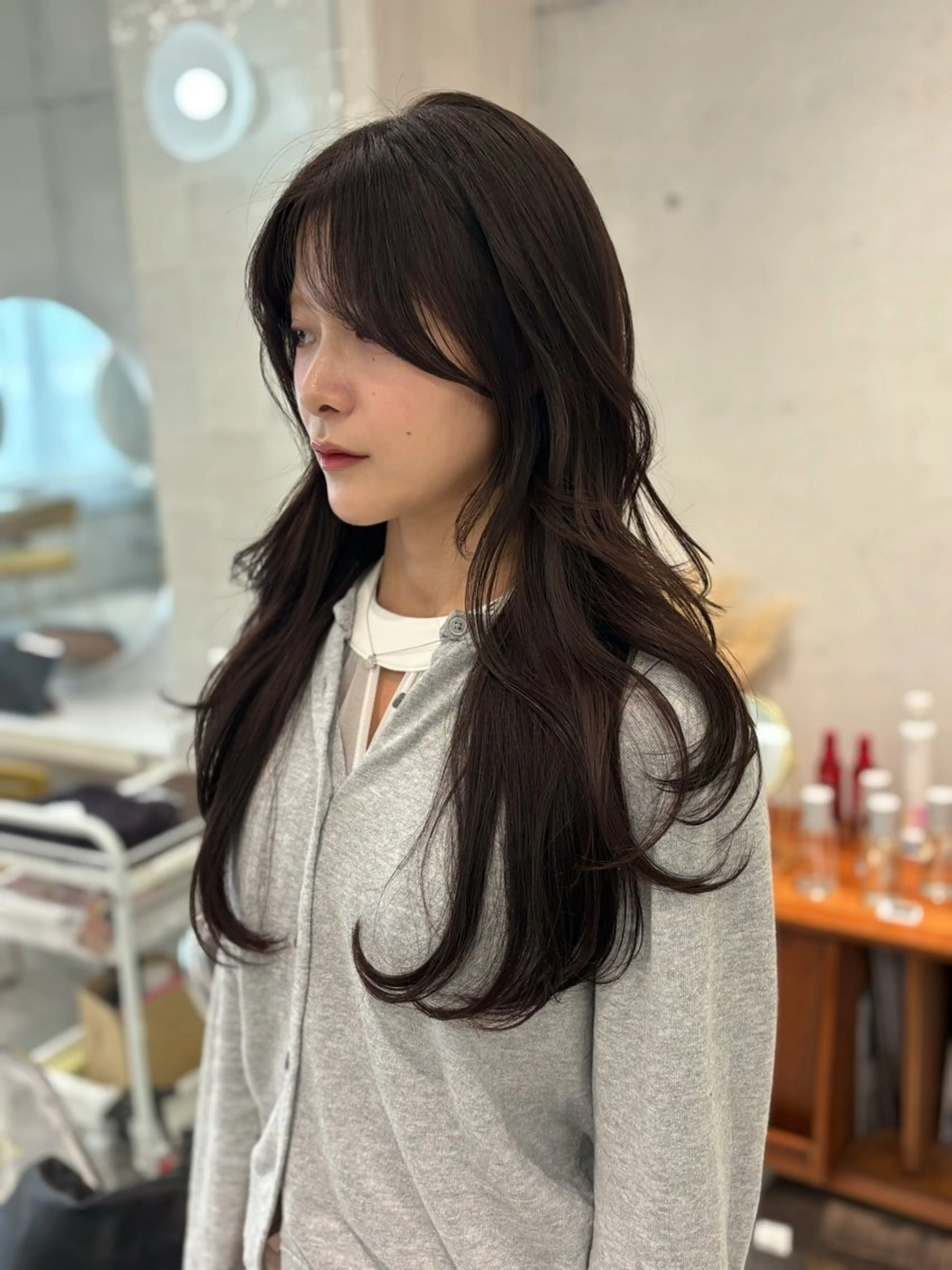 ロング カット 韓国レイヤー/ヘア カラー🎀ayamiのヘアスタイル
