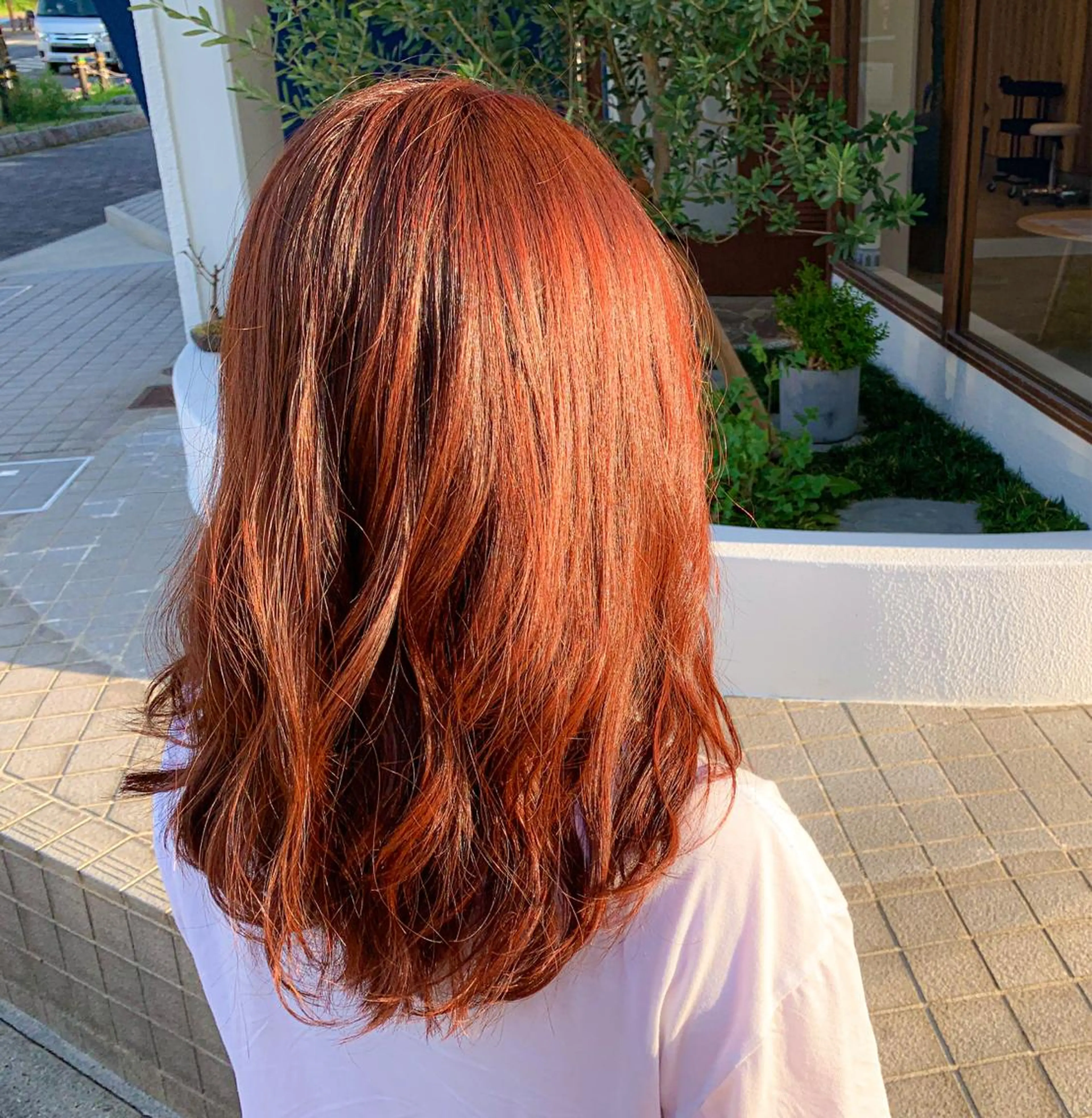 ロング カラー ヘアアレンジ オレンジ men’s salon NOA solte. 【メンズサロン ノアソルテ】所属・メンズパーマ職人 加藤 弘貴のヘアスタイル