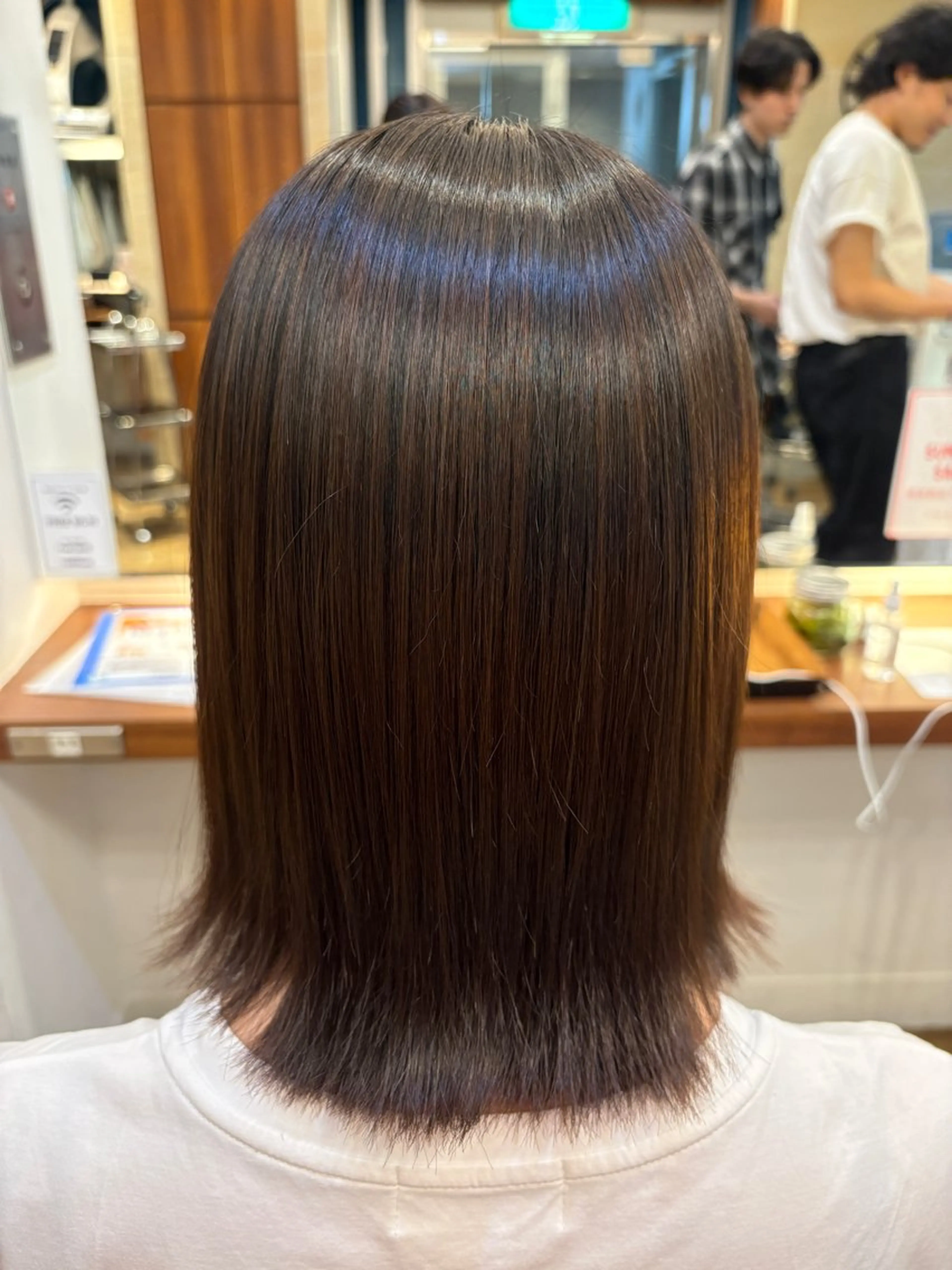 ミディアム 縮毛矯正 HONOKA 縮毛矯正/艶カラーのヘアスタイル