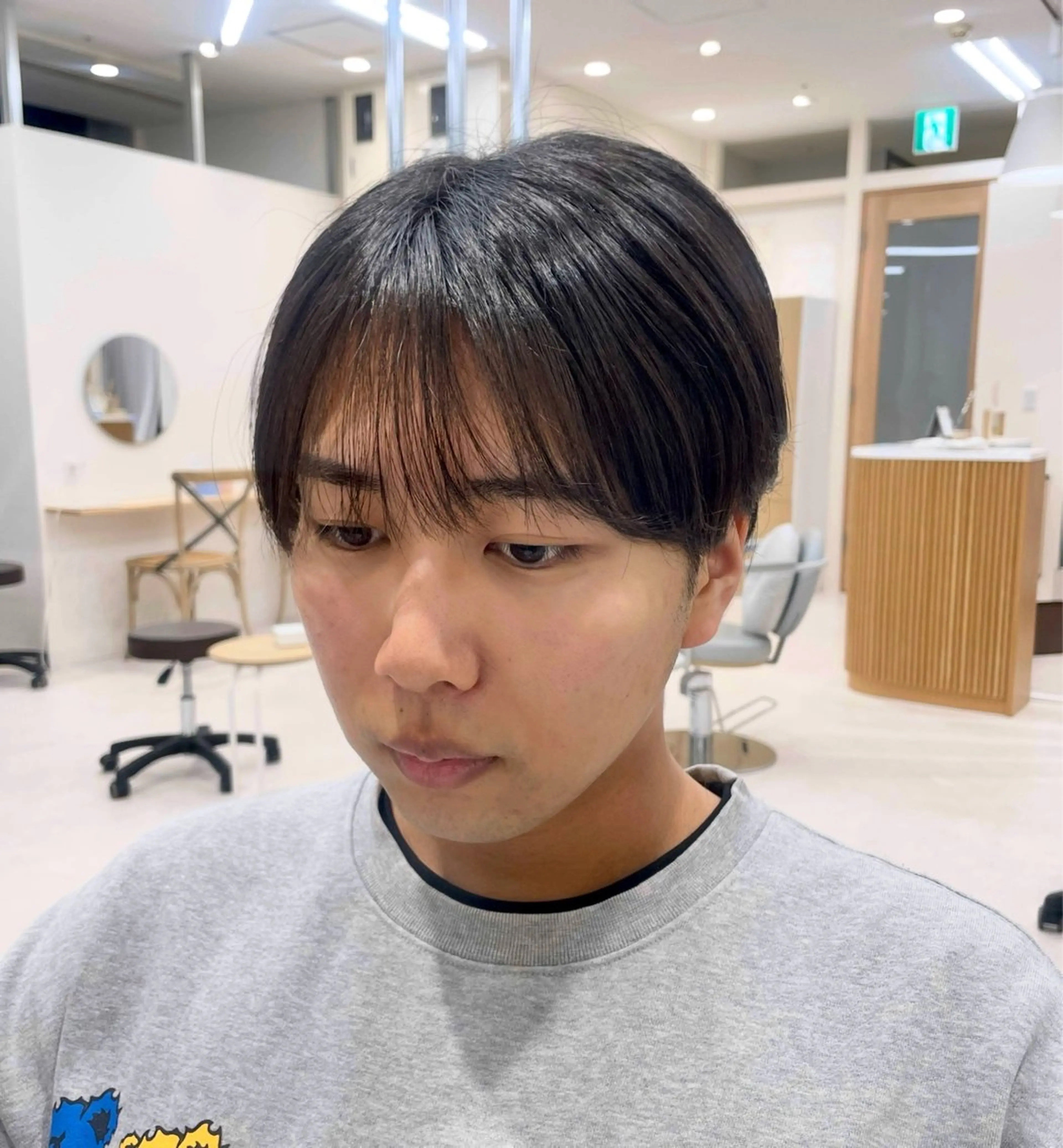 メンズ マッシュ シースルーマッシュ カット パーマ hana ・メンズ特化のヘアスタイル