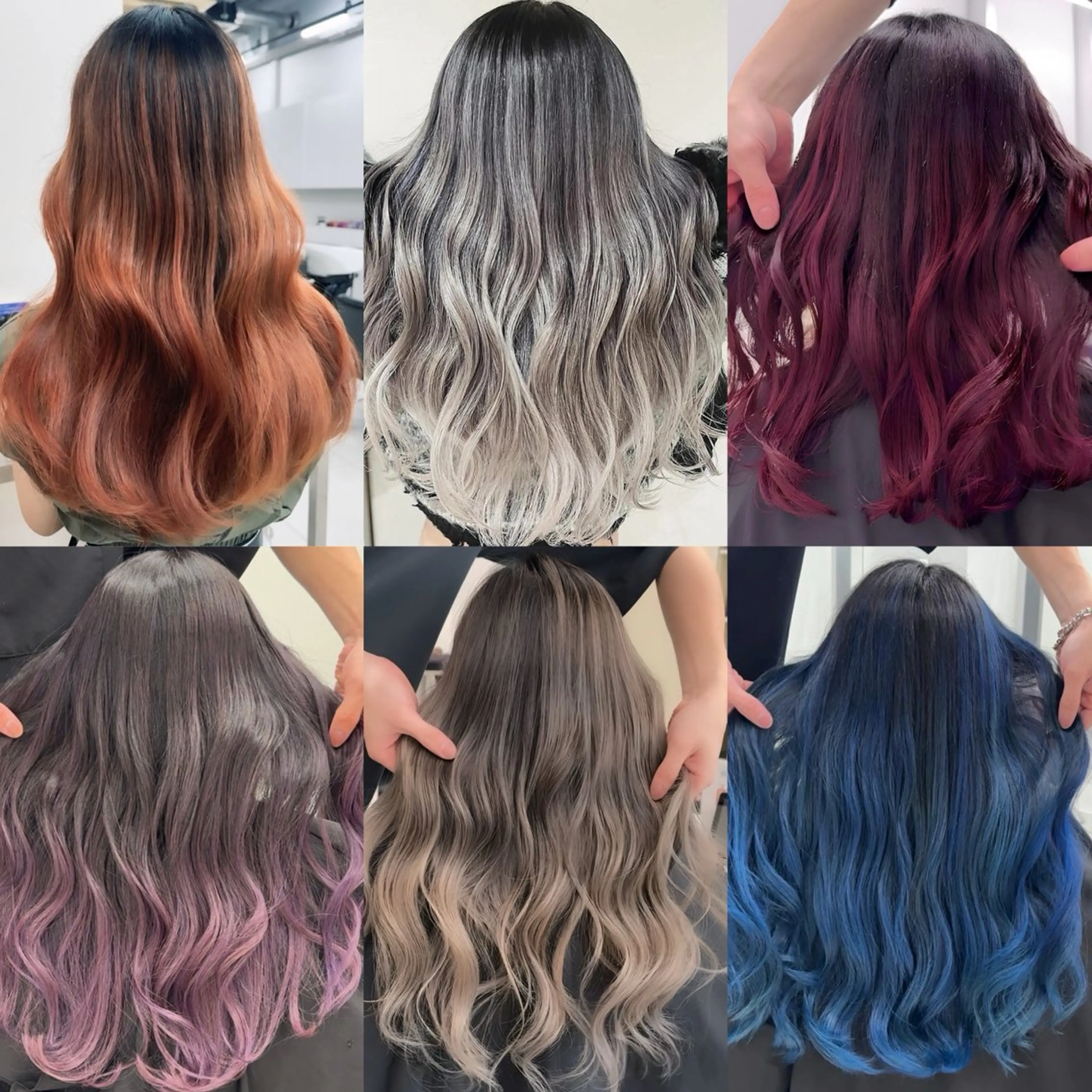 ロング カラー バレイヤージュ ブリーチ ケアブリーチ ダブルカラー ハイライトカラー Rikuto/原宿 /グラデーションのヘアスタイル