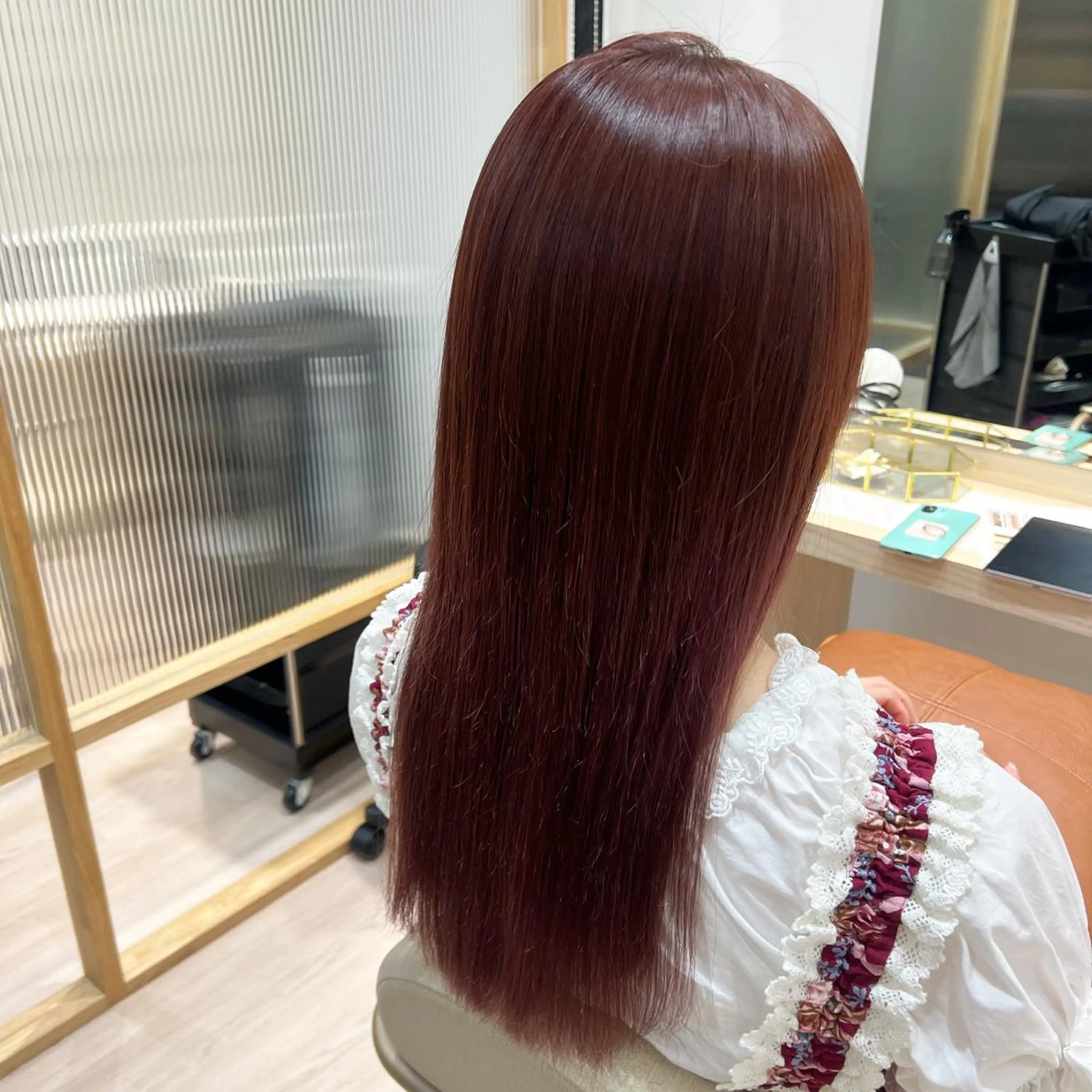 セミロング カラー ピンクカラー シアーピンク カット ヘアカラー トリートメント ✨🌿大人可愛い愛さ れhair🌿✨松本のヘアスタイル