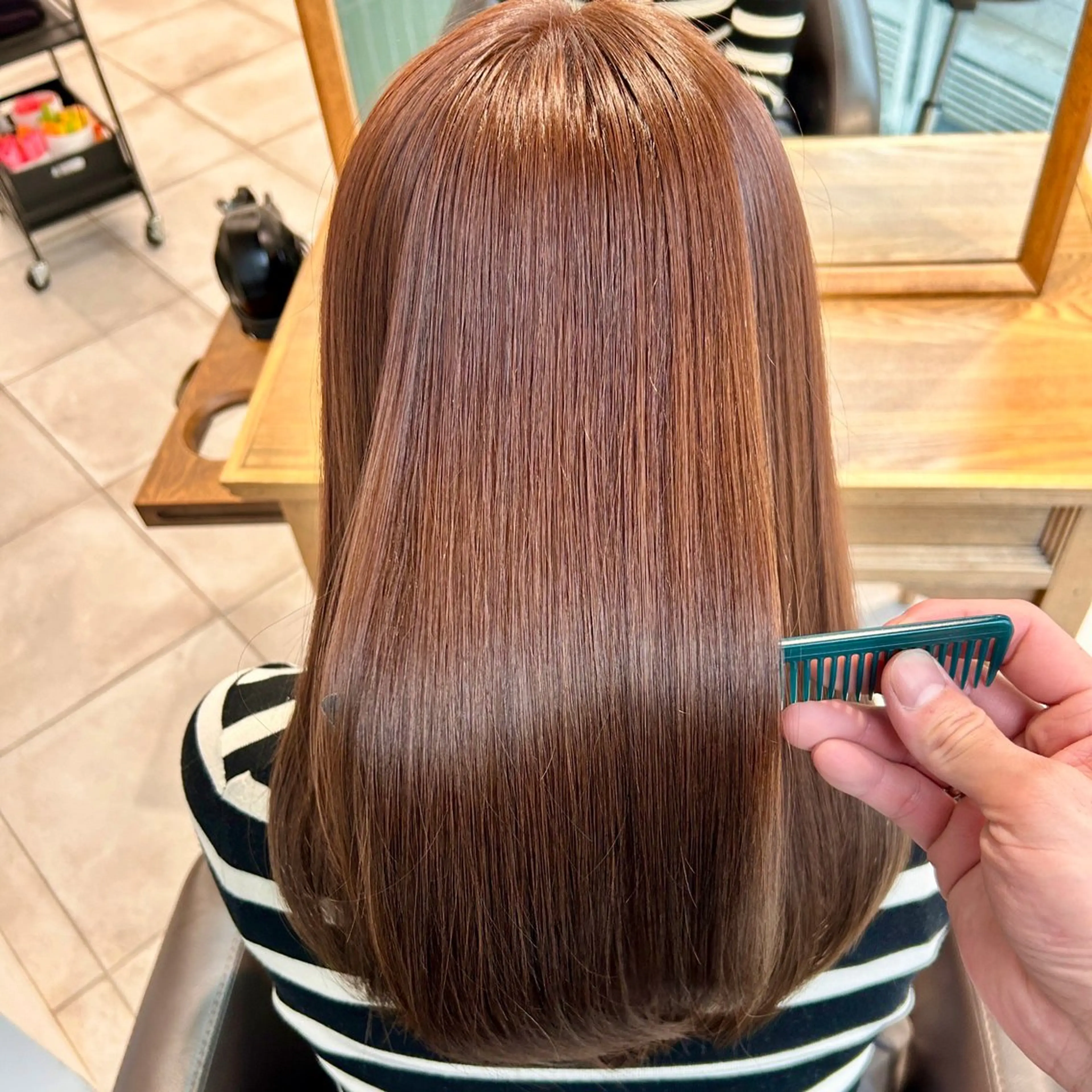 セミロング カラー カット ヘアカラー トリートメント ブリーチなし/レイヤ ー特化🌈Tommyのヘアスタイル