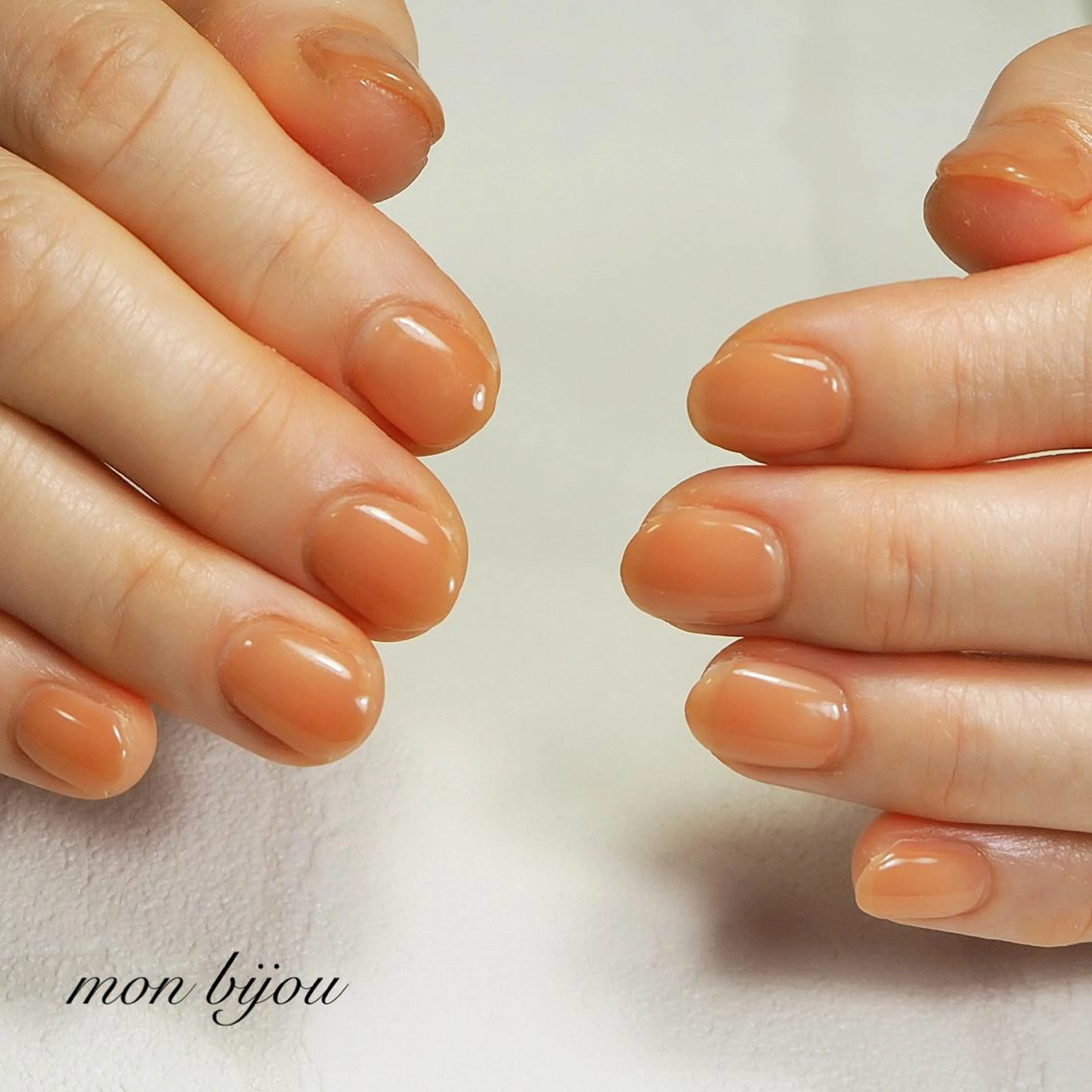 ネイル オフィスネイル ワンカラーネイル ハンドネイル ハンドケア mon bijou 坪井のネイルデザイン