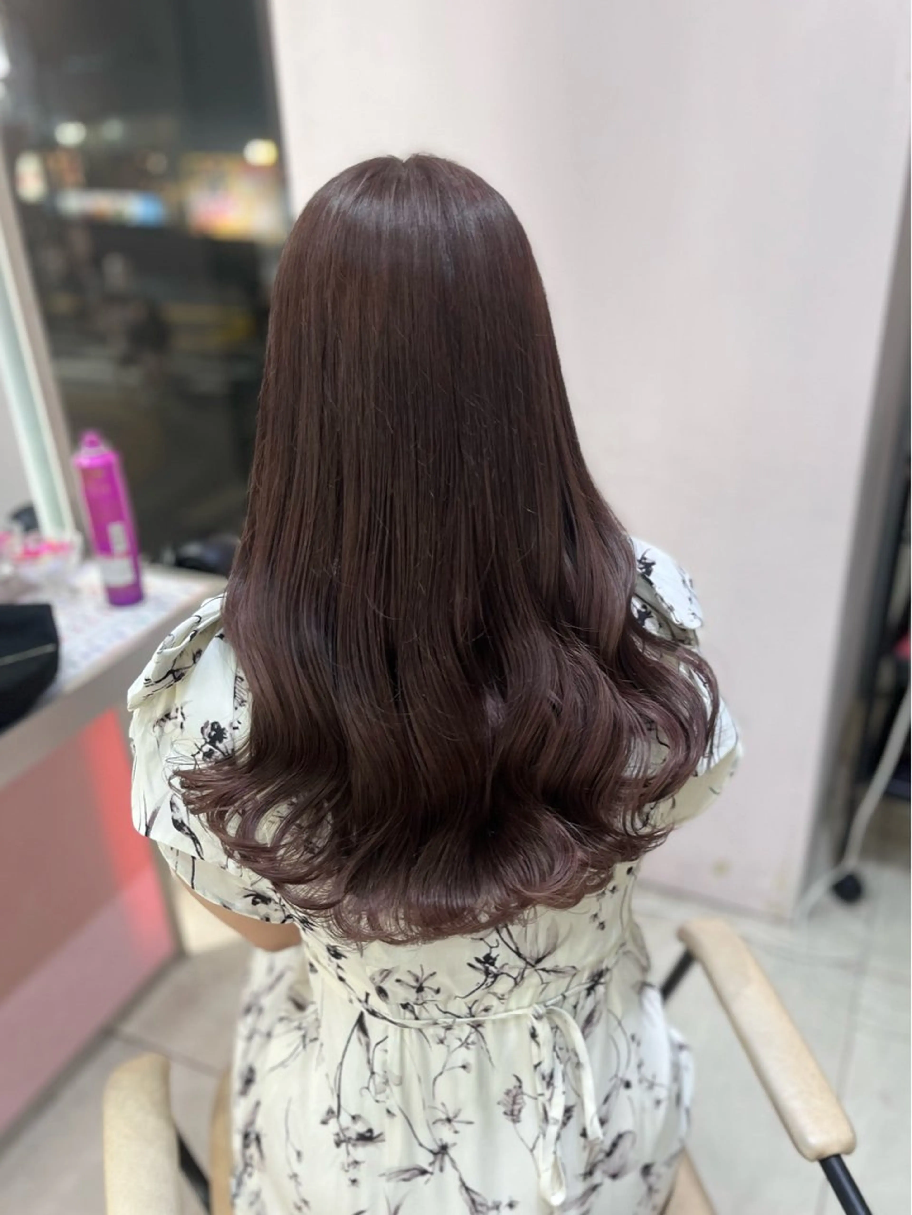 ロング カラー ブリーチ ブラウンカラー ブリーチなしカラー ピンクカラー ピンクブラウン かわいい盛れ🎀池袋 / みい♡のヘアスタイル