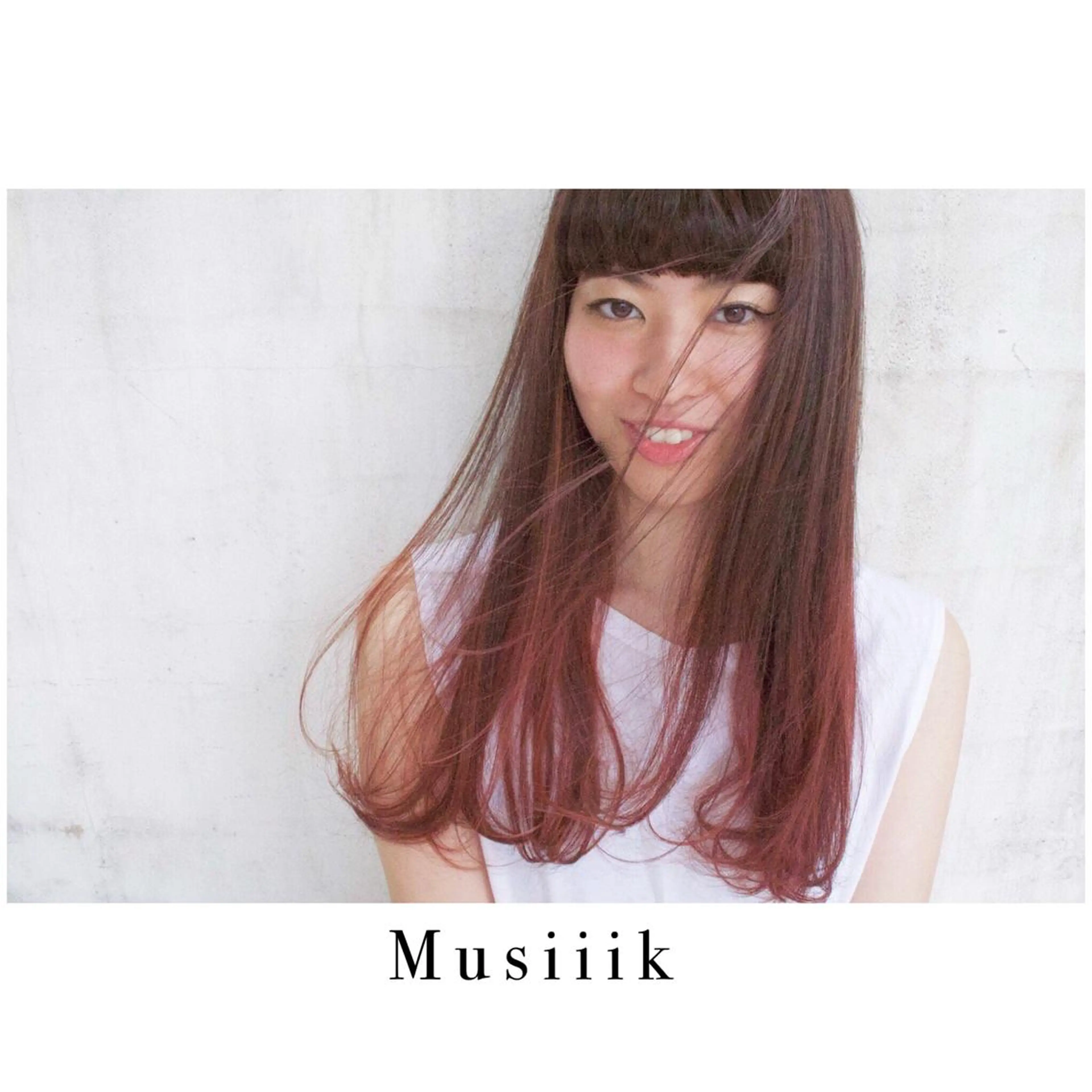 ロング カラー ブリーチ グラデーションカラー レッドカラー Musiiik hairのヘアスタイル