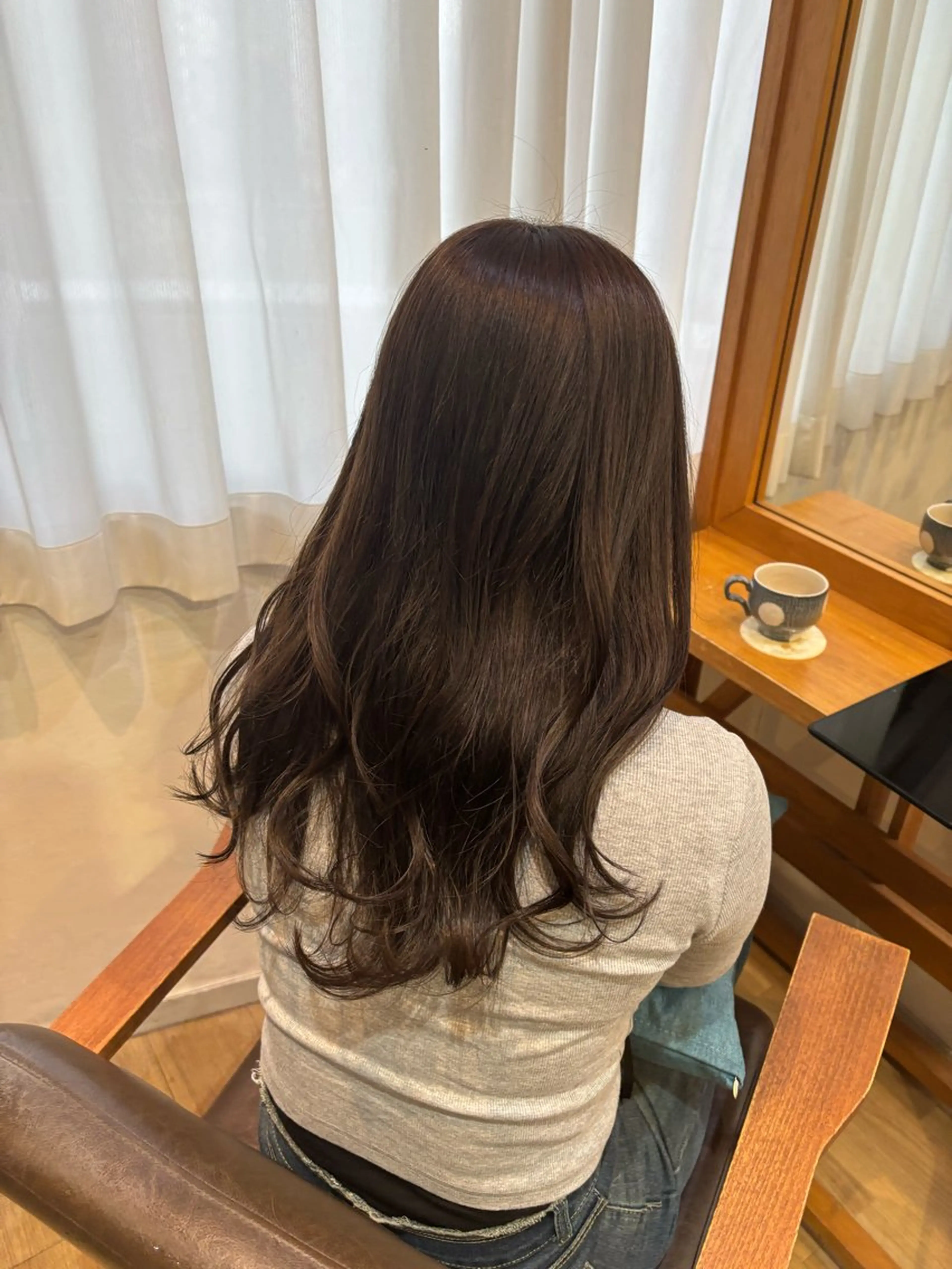 ロング カラー 透明感カラー グレージュ カット ヘアカラー トリートメント RINNO🌷艶髪/ 艶カラーのヘアスタイル