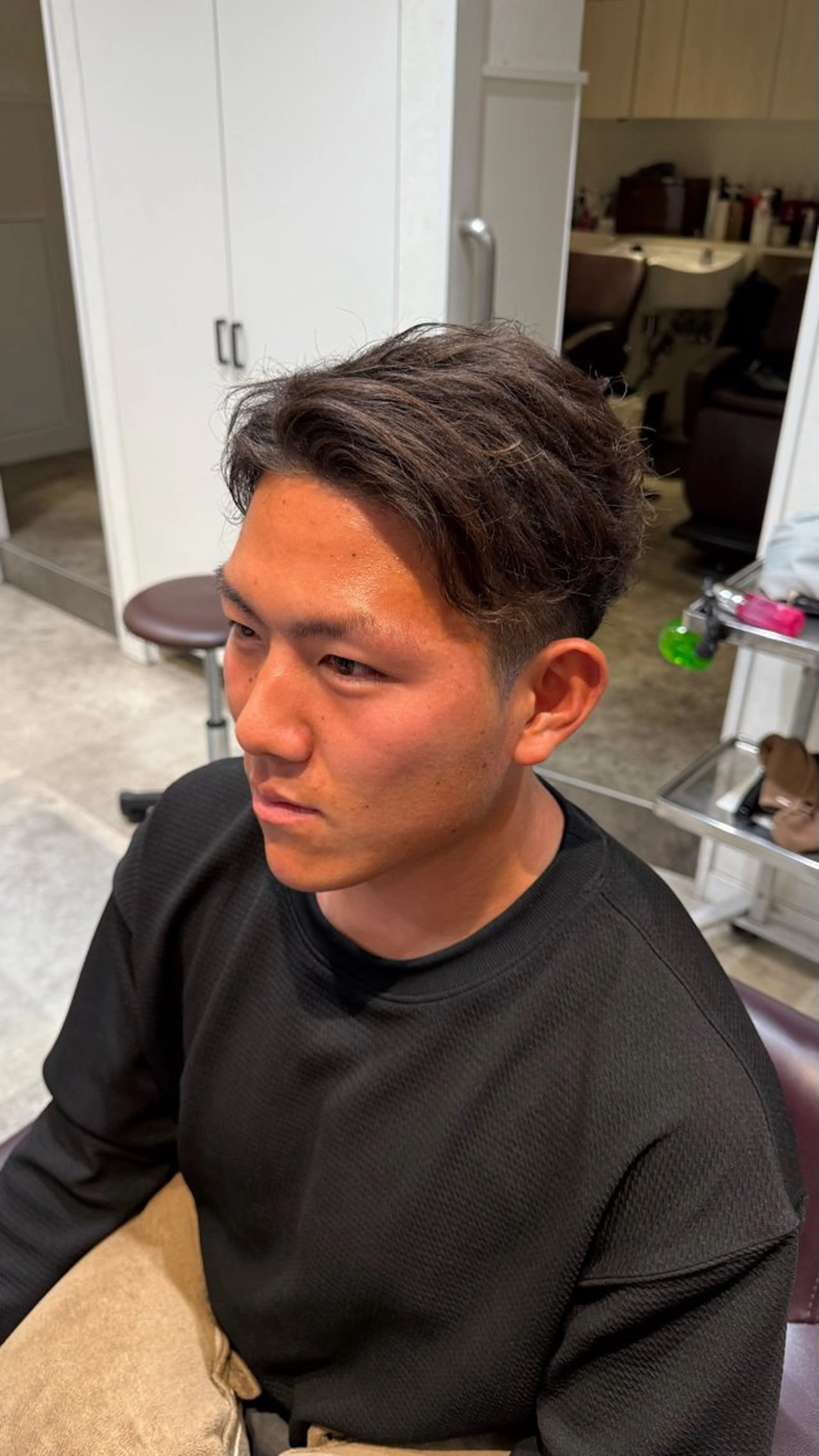 パーマ メンズ メンズパーマ ニュアンスパーマ ハイトーン/ダブル カラー/あやかのヘアスタイル