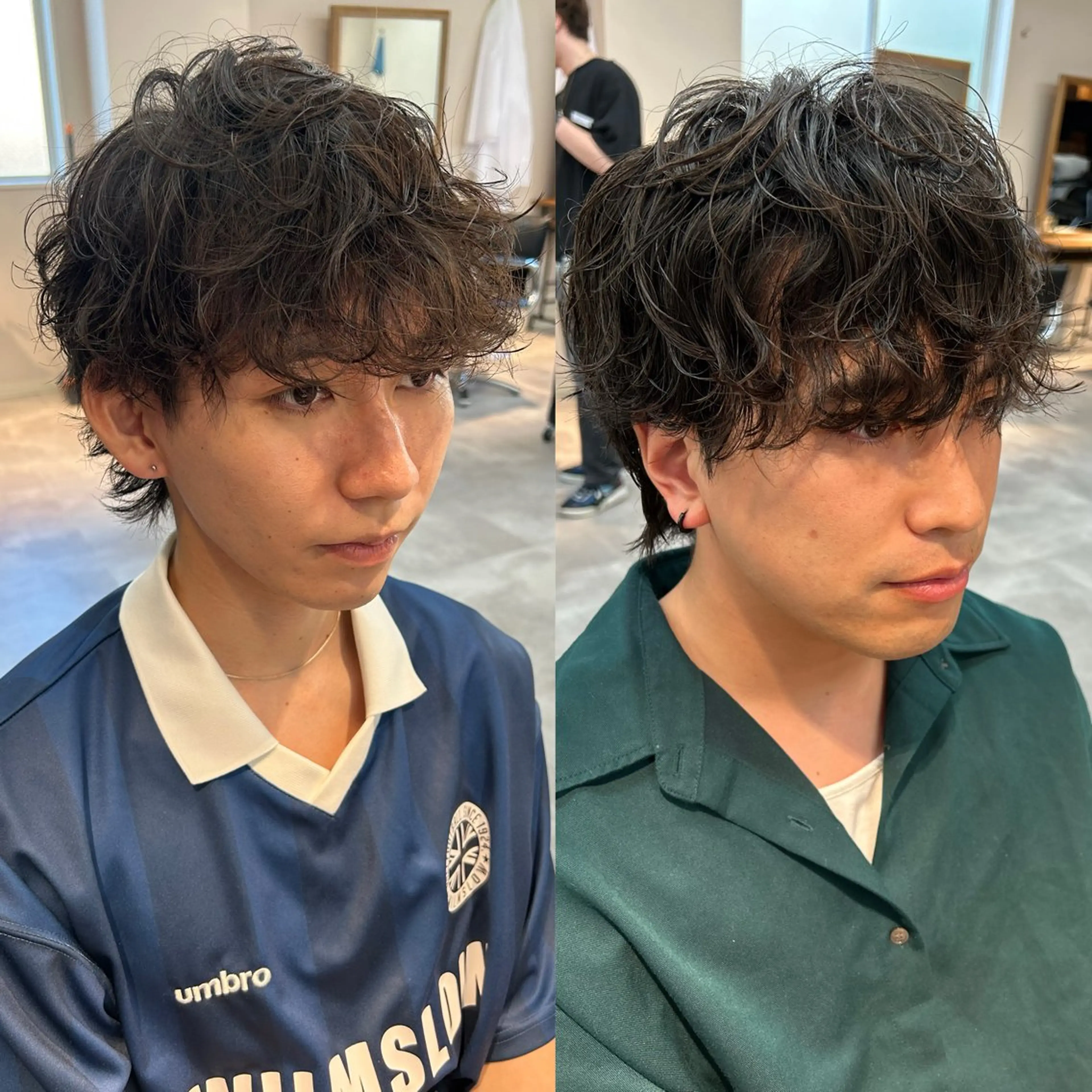 【🇰🇷メンズ韓国アイドルヘアに🇰🇷】メンズ韓国カット+シャドウパーマ¥13000の写真