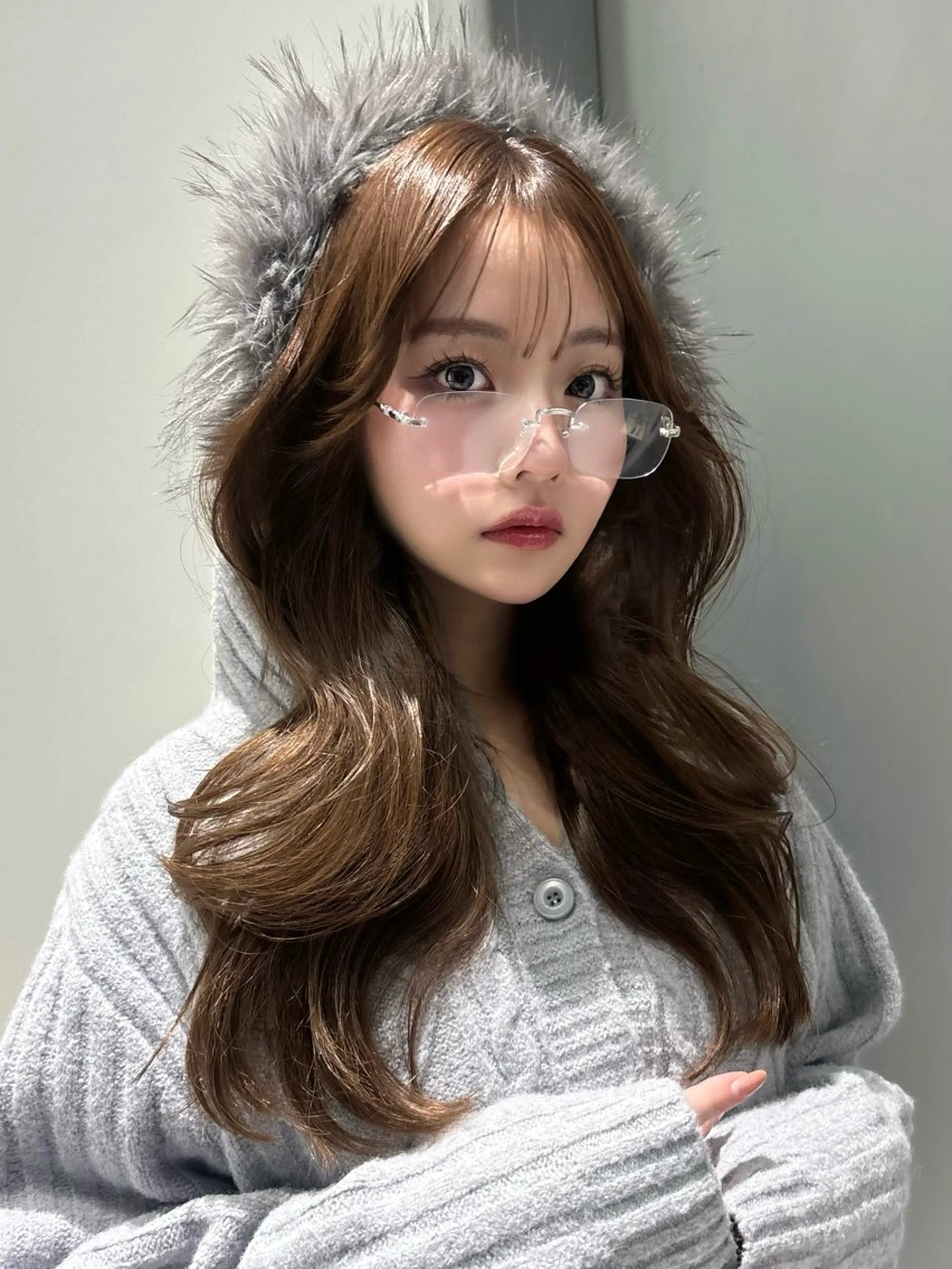 前髪カット＋ダブルケアカラー(イルミナカラー)の写真