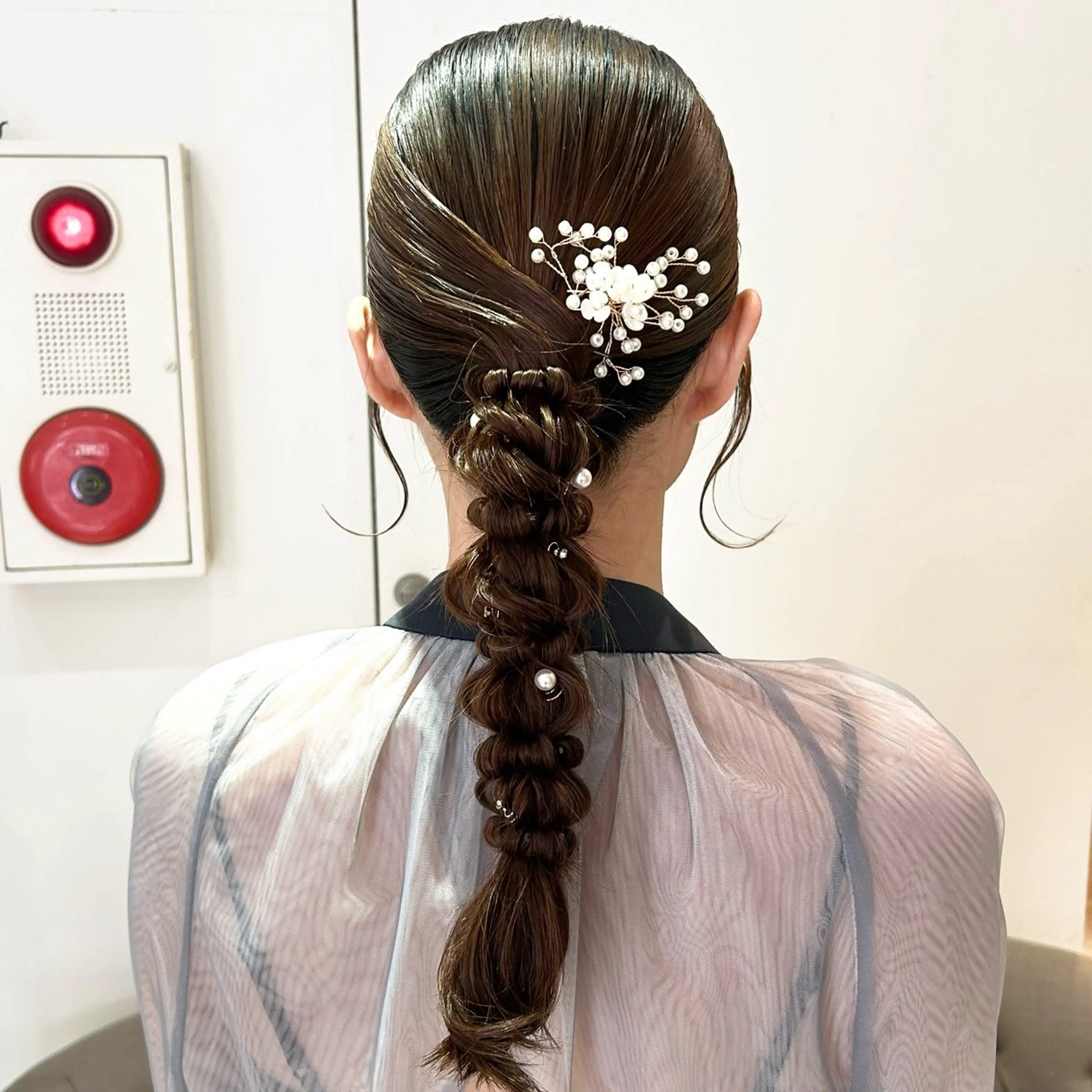 ロング カラー ヘアアレンジ ヘアセット 吉水 彩乃 /ボブ/透明感カラーのヘアスタイル