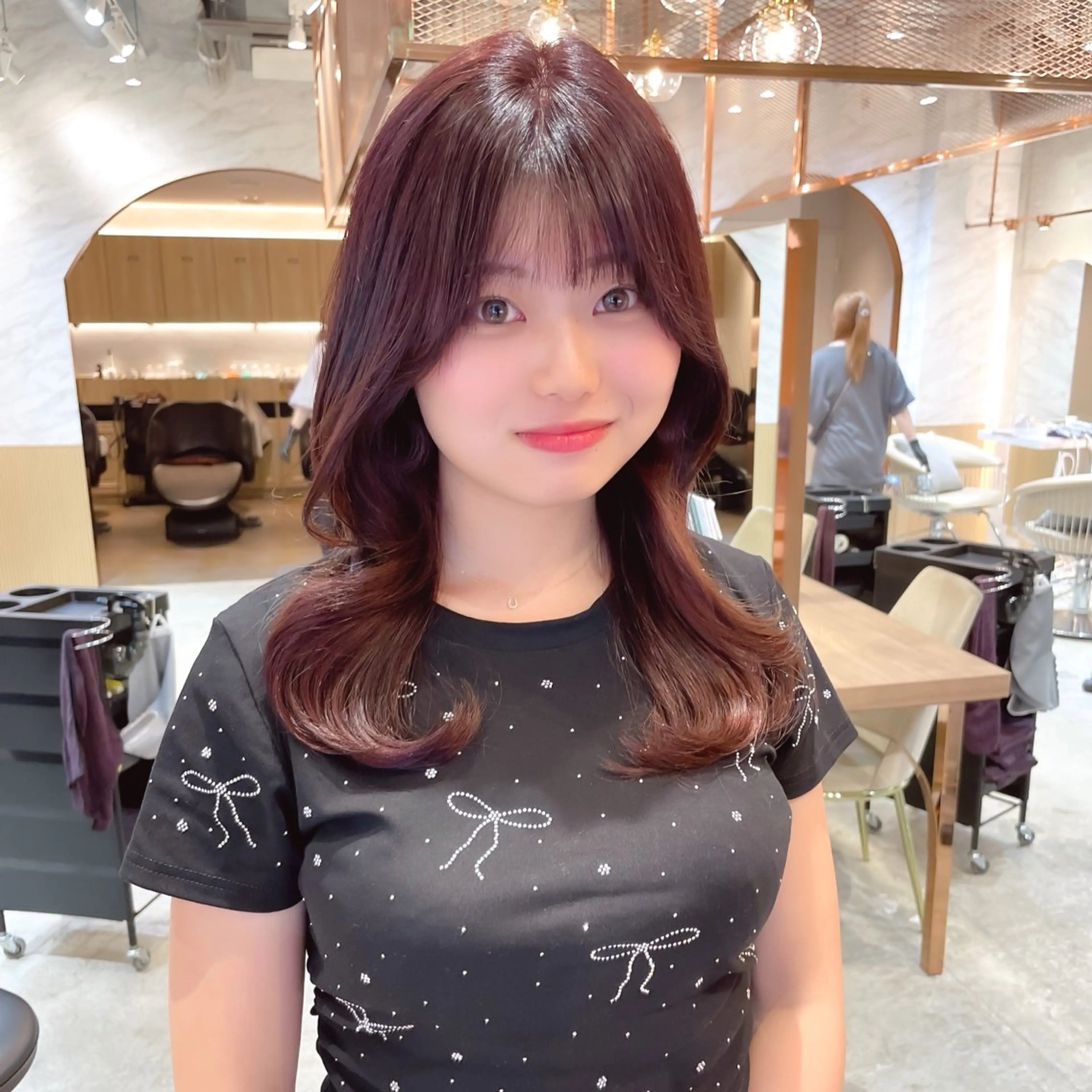 ミディアム カラー カット ヘアカラー トリートメント レイヤー/韓国ヘア 縮毛矯正🫧鈴木颯のヘアスタイル