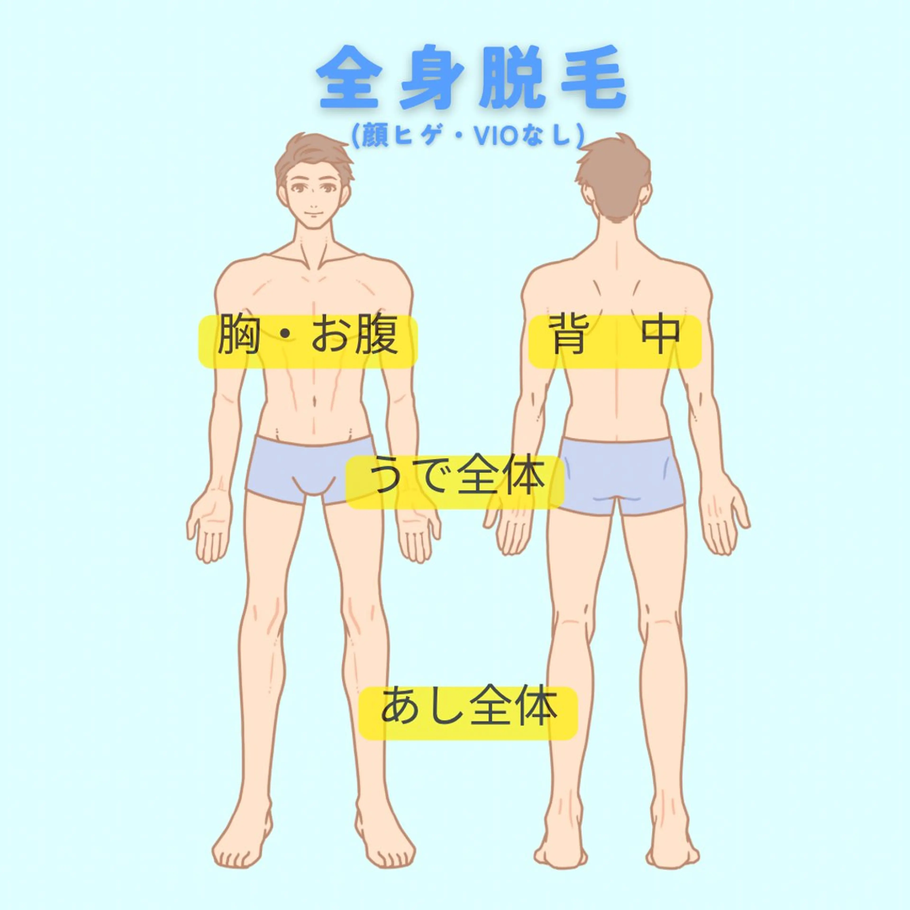 ★問合せNo.1★【全身(顔ヒゲ・VIOなし)】脱毛の写真