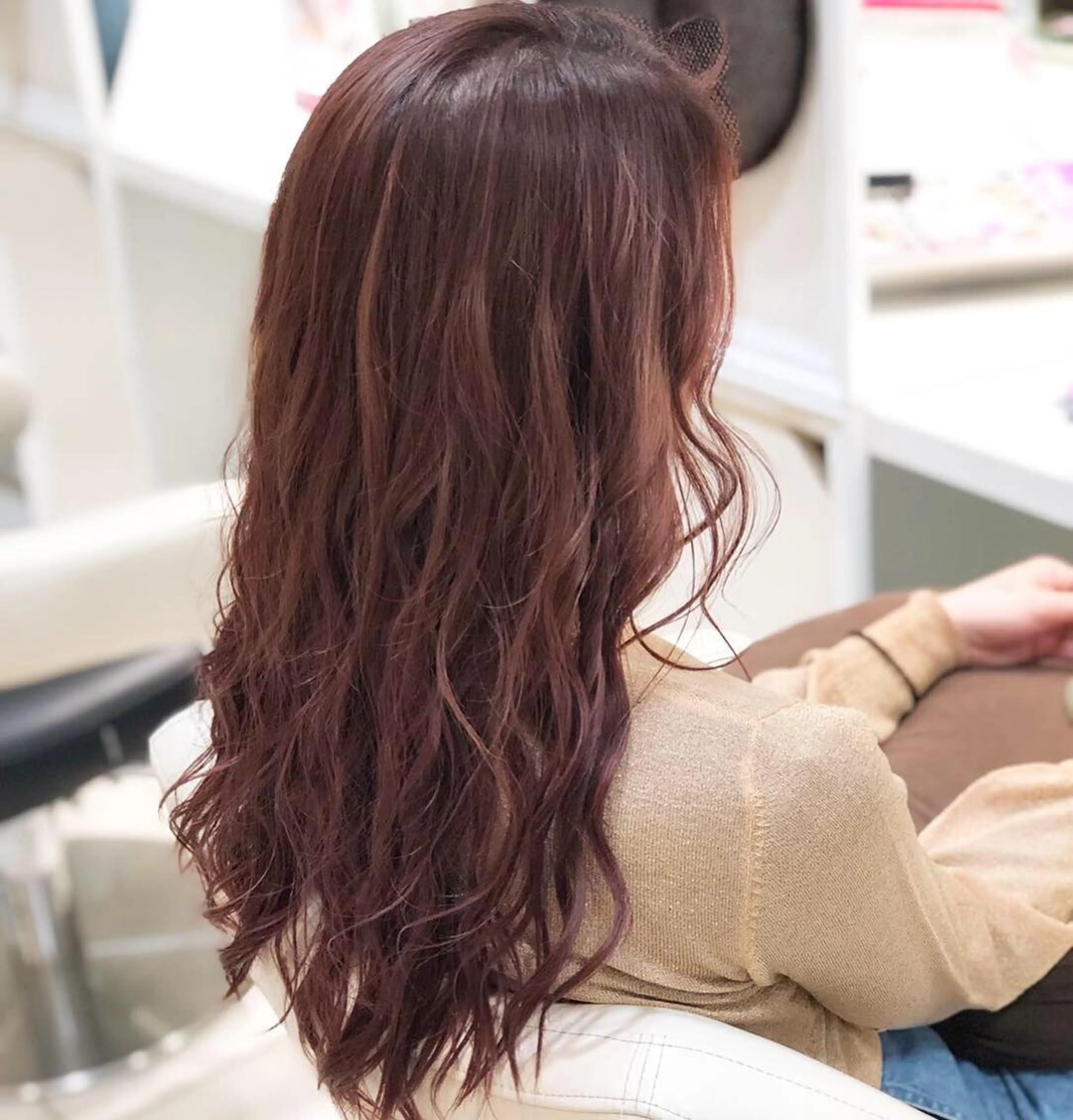 セミロング 毛流れが作れる 縮毛矯正/渡部純生のヘアスタイル