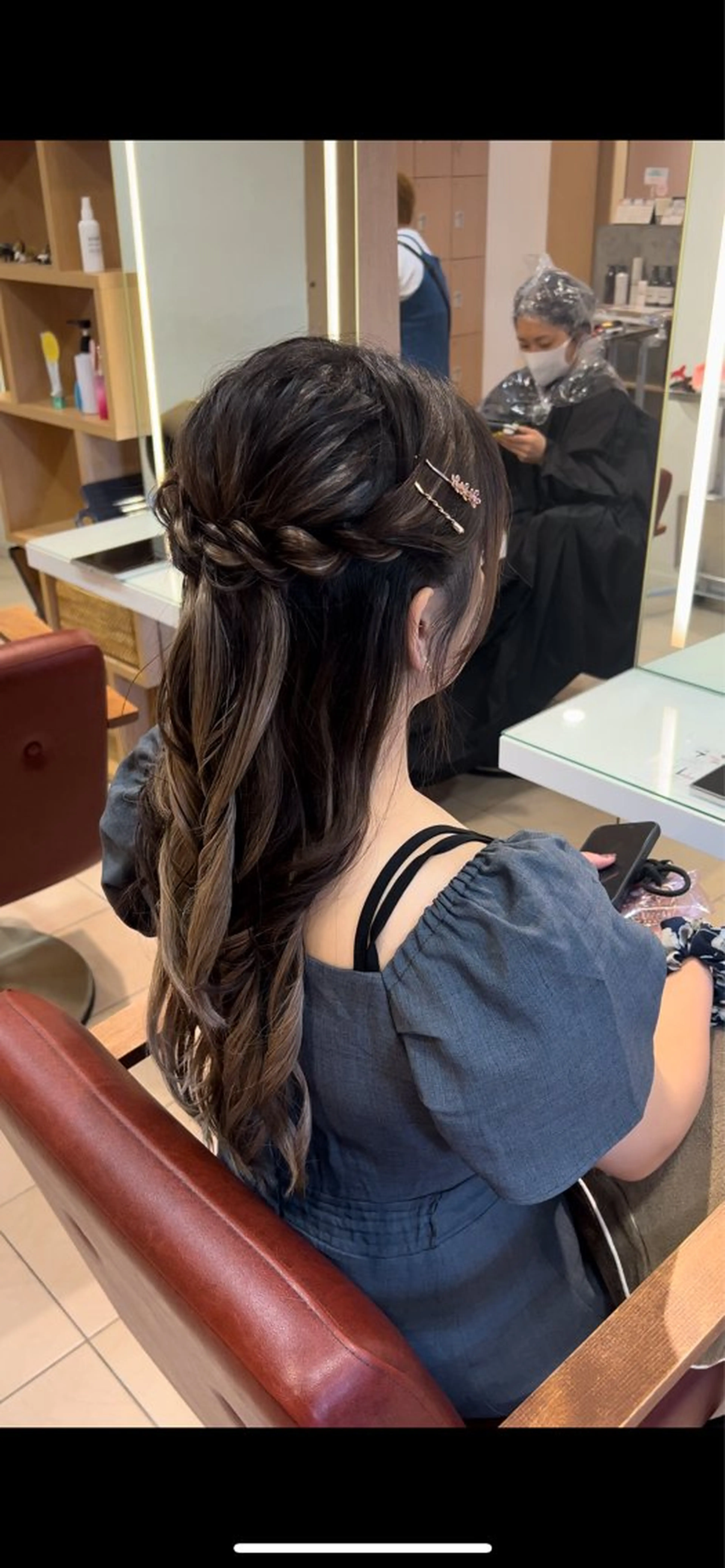 ヘアアレンジ ハーフアップ ヘアセット/暖色 /レイヤー 山田寛菜のヘアスタイル