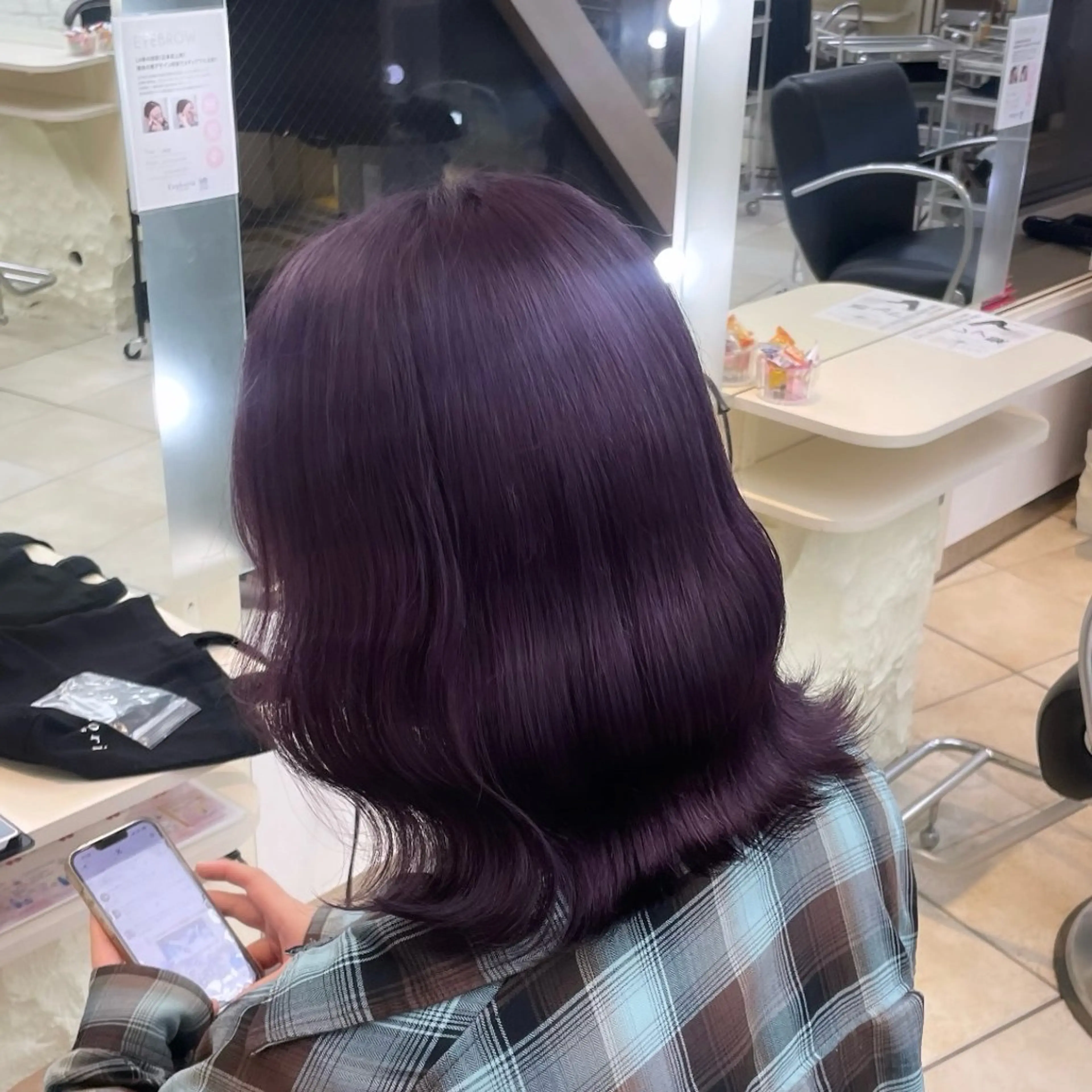 ミディアム カラー ブリーチ ラベンダーカラー 🐈‍⬛カチモリ/暖 色/𝐌𝐢𝐤𝐮のヘアスタイル