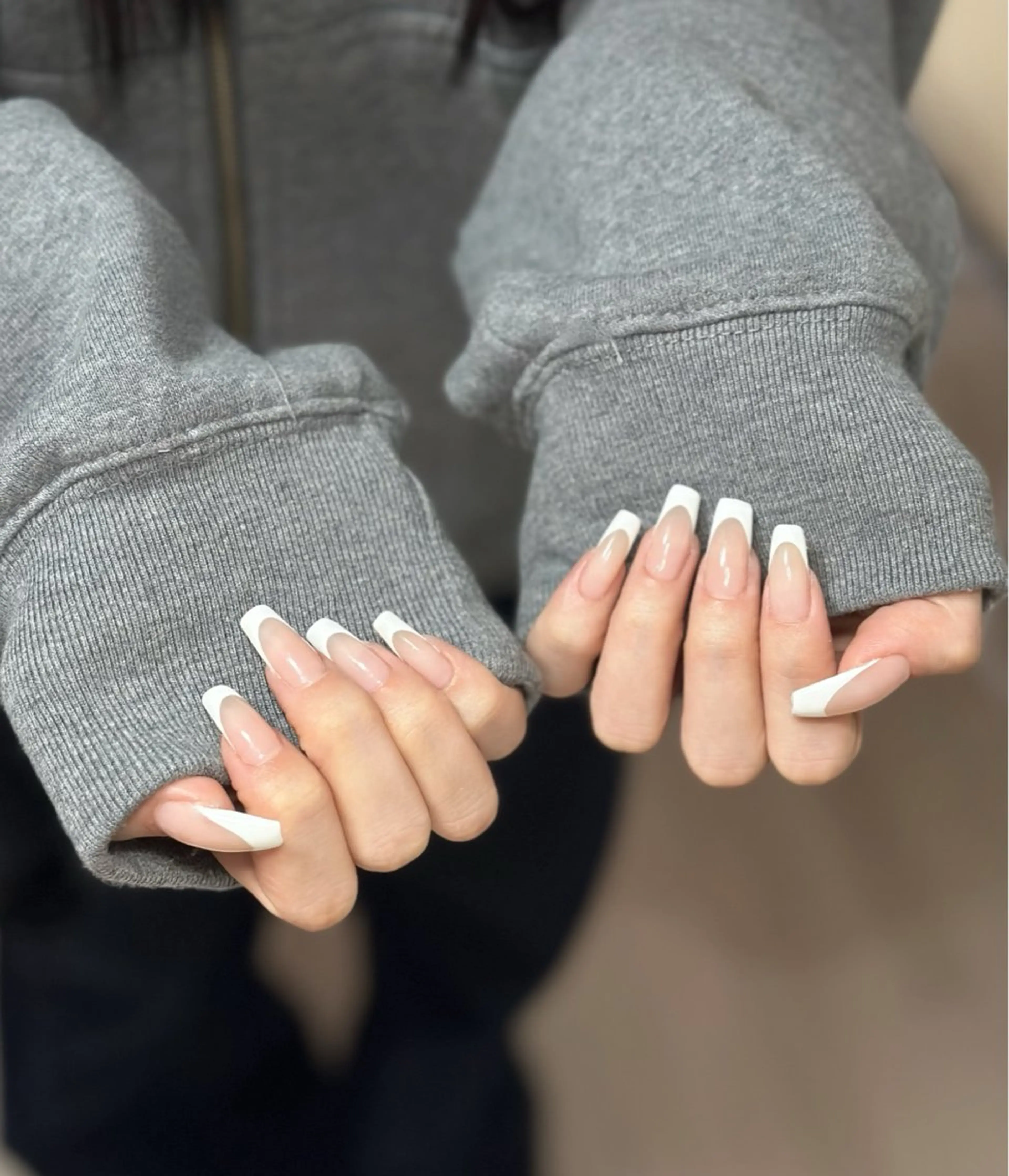 ネイル アートネイル オーロラネイル チークネイル フレンチネイル ガラスフレンチ 🎀 あやのネイルデザイン