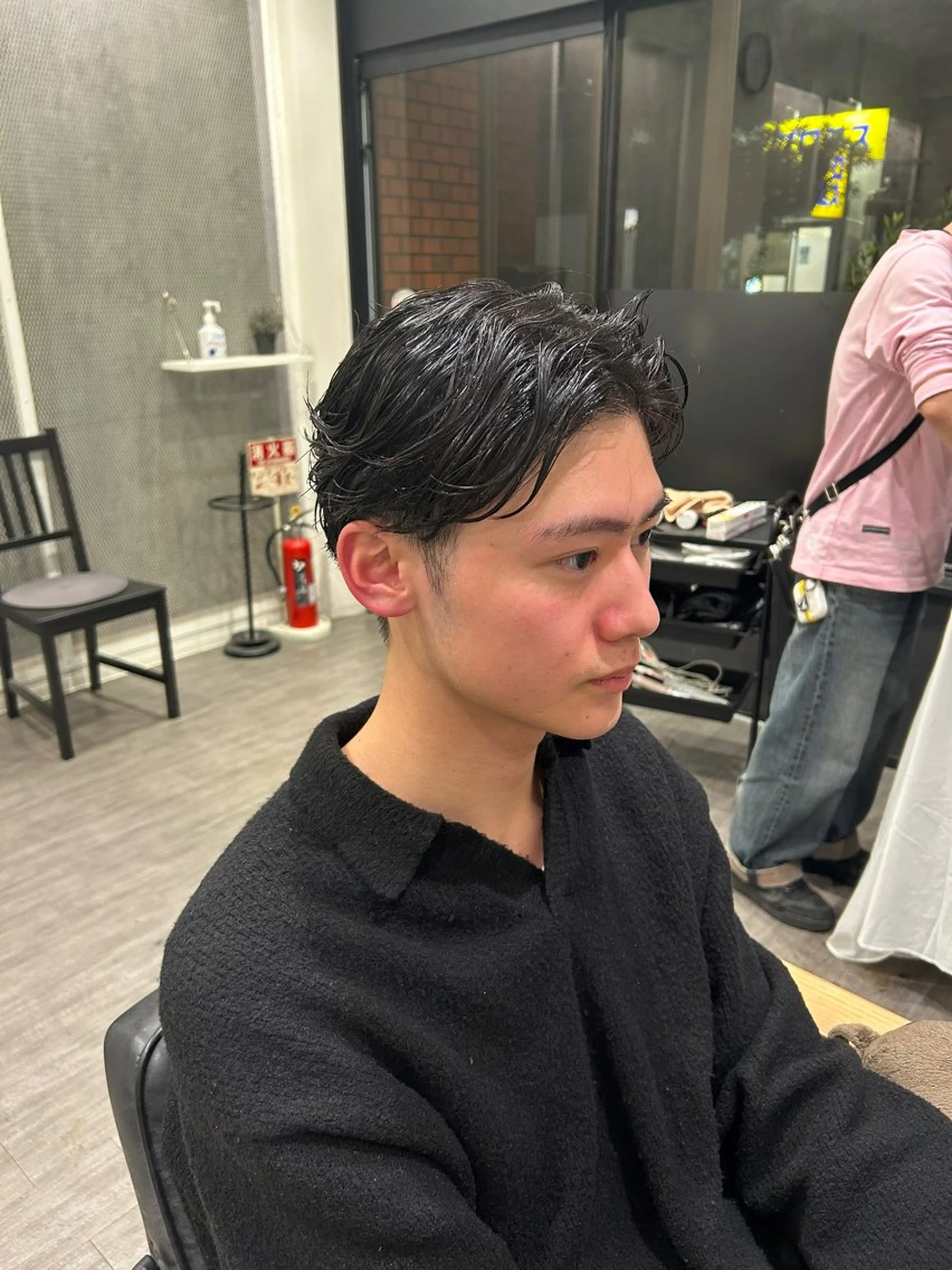 ショート パーマ メンズ フェザーパーマ メンズパーマ ニュアンスパーマ カット パーマ トリートメント cocotte 💟草間紫音💟のヘアスタイル