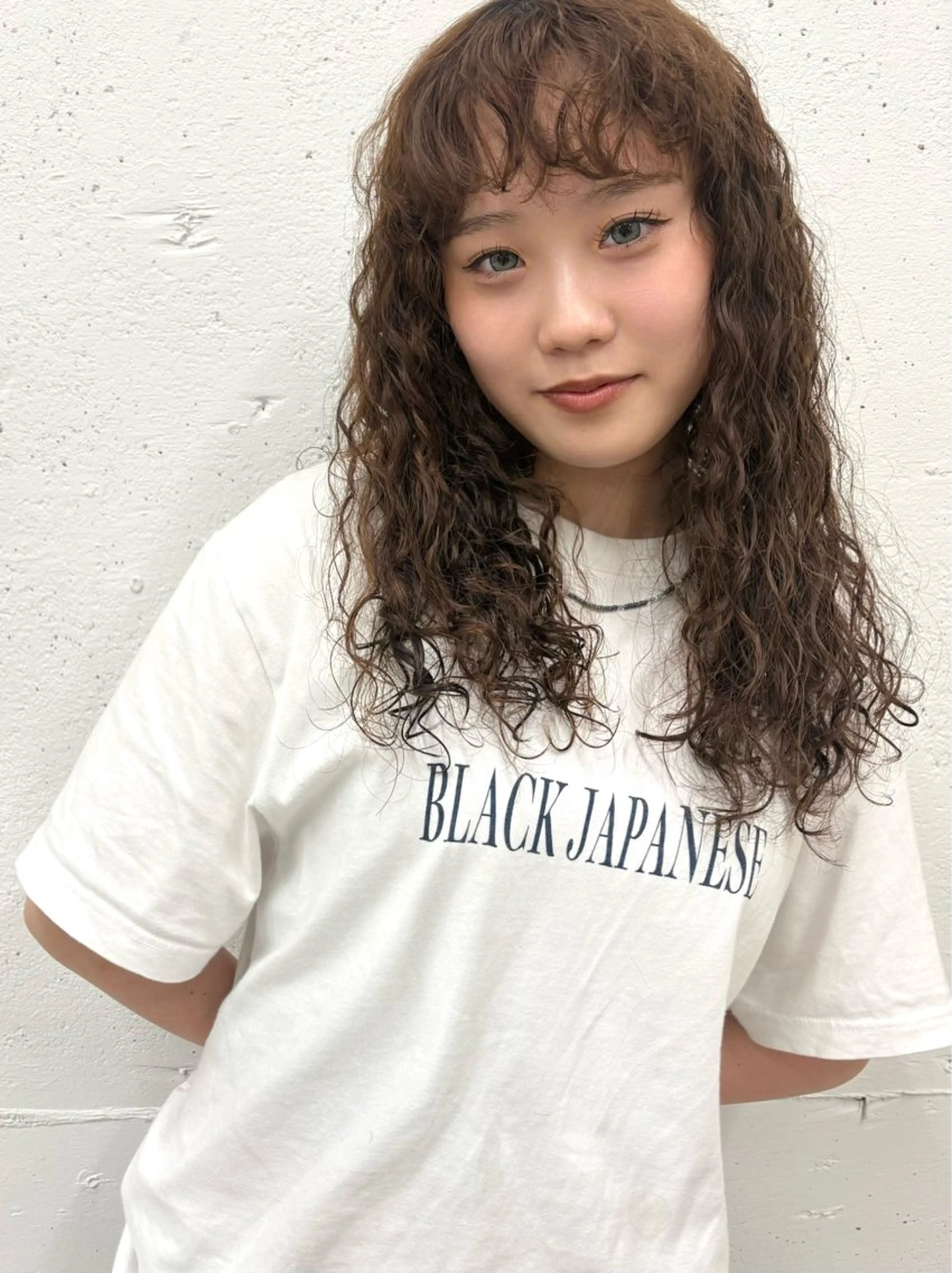 ロング パーマ hair make grace所属・綺音/ブリーチ /似合わせカットのヘアスタイル