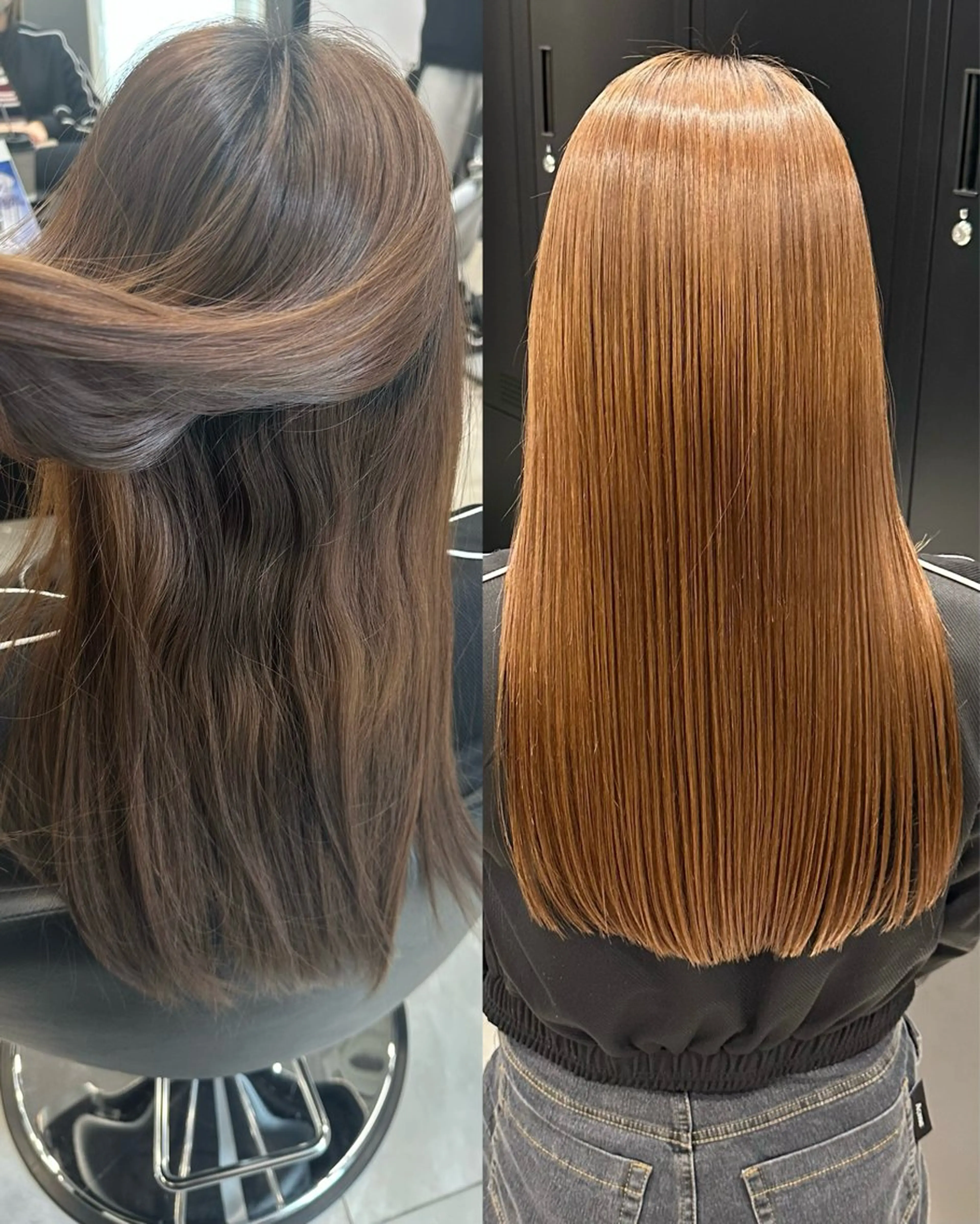 ロング パーマ 縮毛矯正 トリートメント HARUKI MINATO japan 仙台店所属・✨【髪質改善/縮毛 矯正】✨ゆうほのヘアスタイル