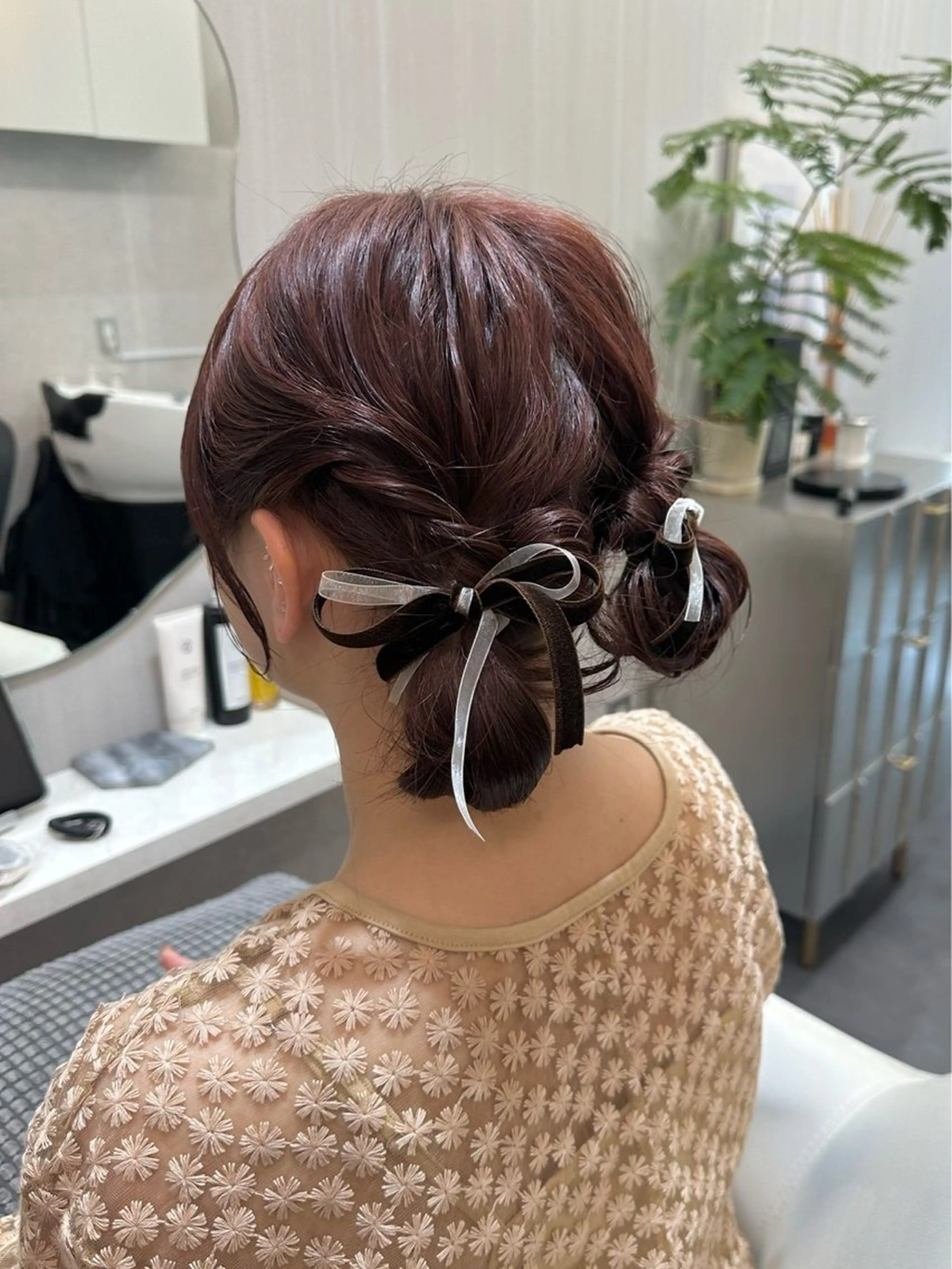 セミロング ヘアアレンジ ヘアセット 韓国風パーマ/ヘア セット/店長みづきのヘアスタイル