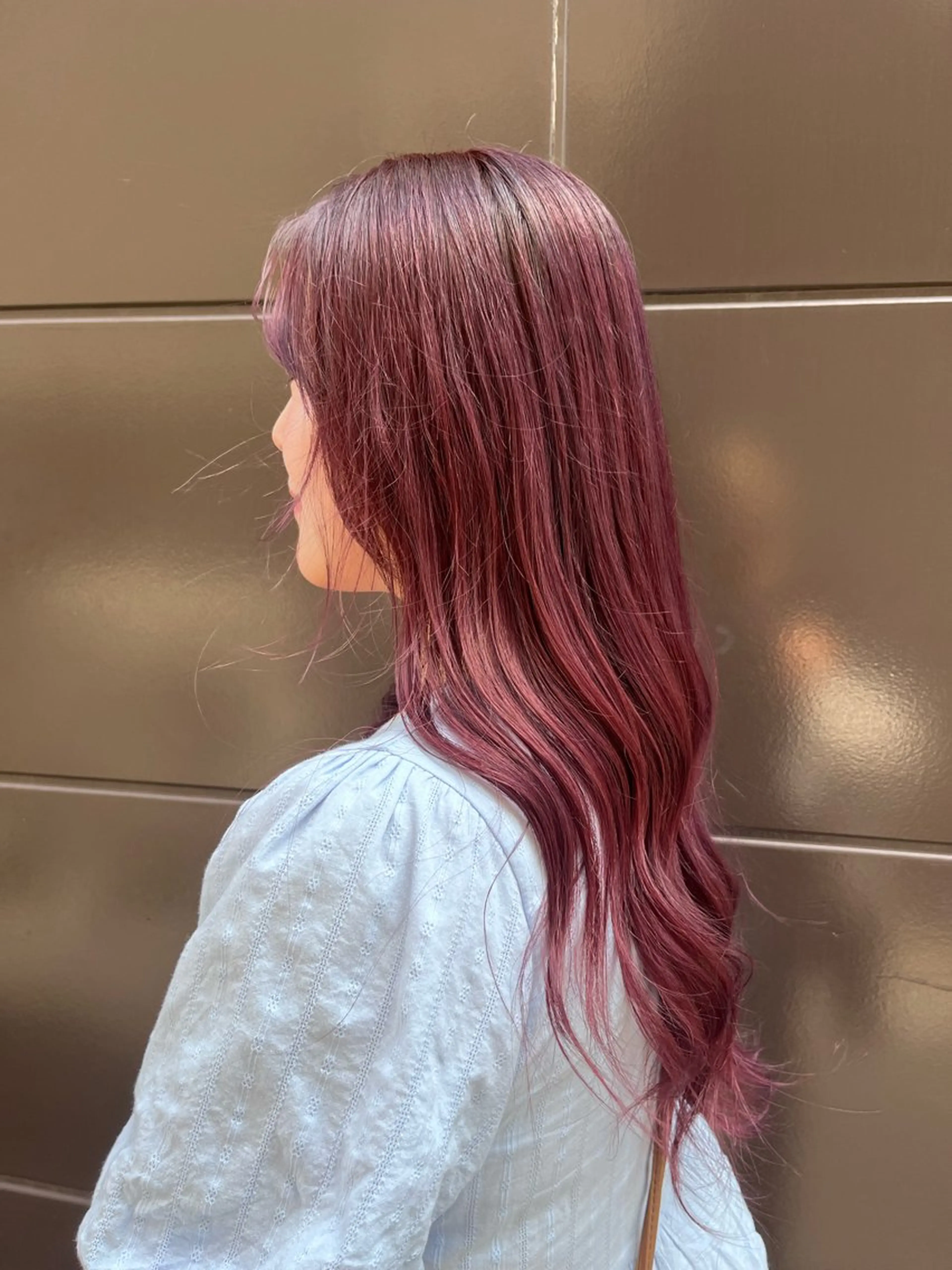 ロング カラー ピンクカラー yuuka charmのヘアスタイル
