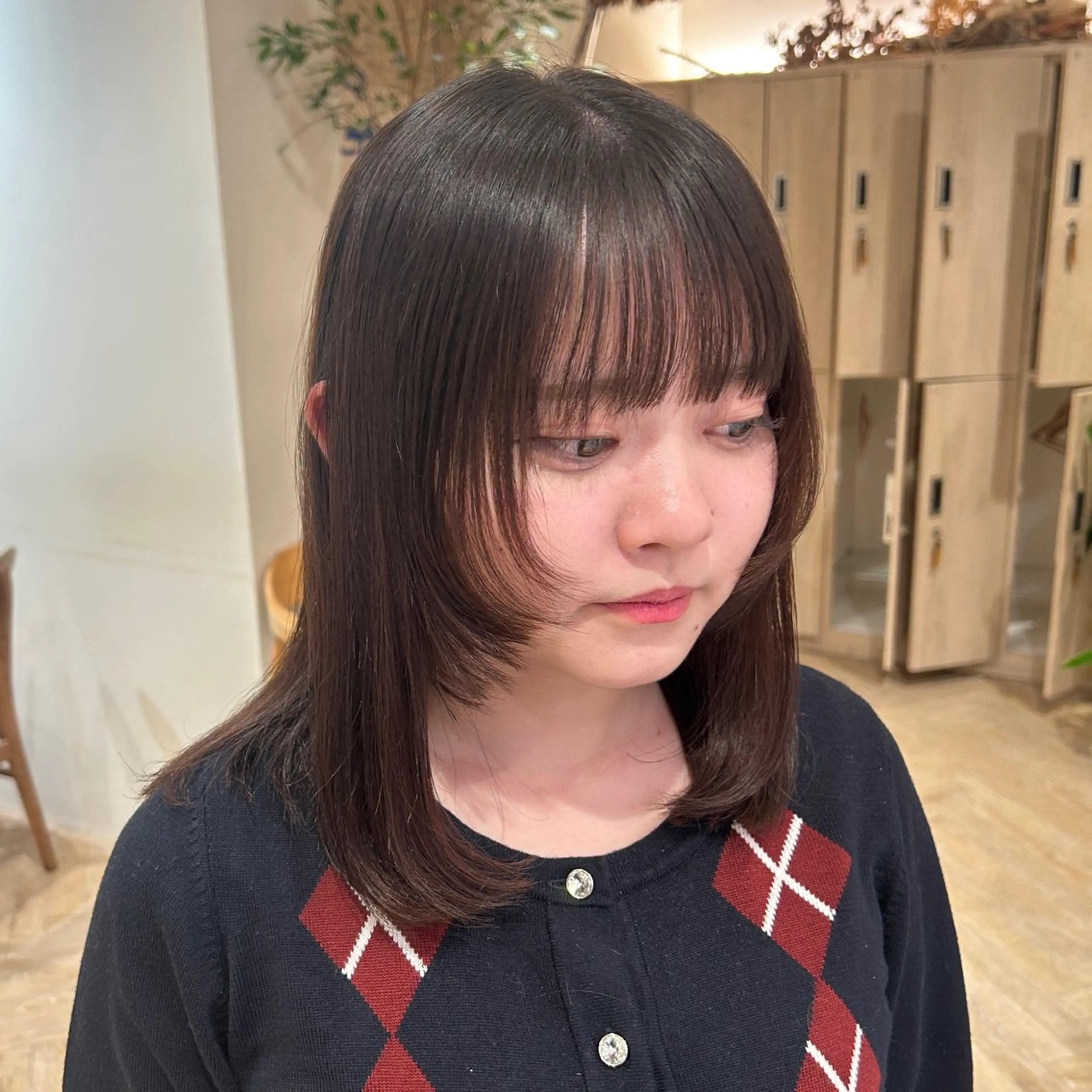 ミディアム ミディアムレイヤー レイヤーカット 丸みボブ/ショート /大山杏奈🌙のヘアスタイル