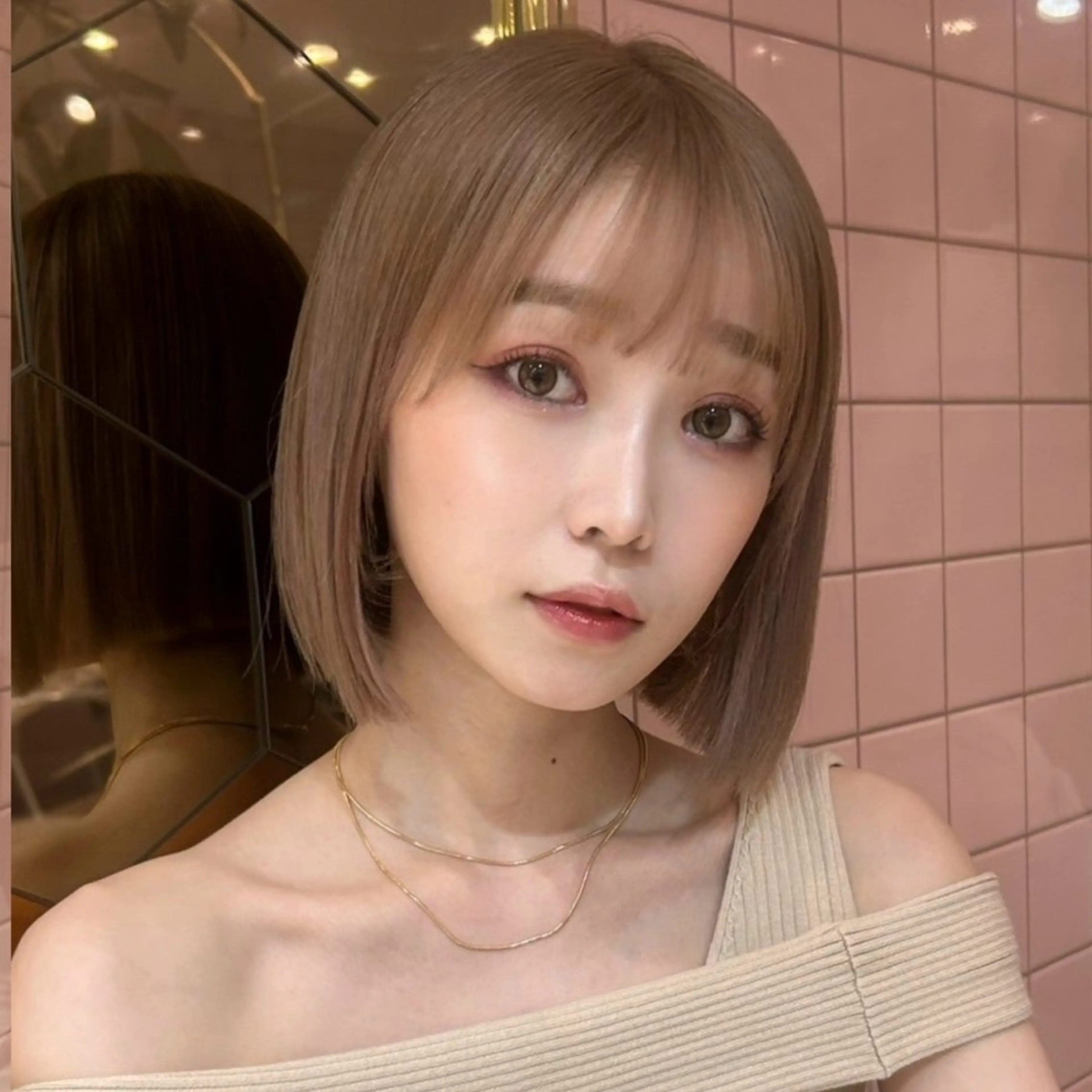 ショート ボブ 韓国風ヘア 新宿/韓国ヘア kurea🎀のヘアスタイル